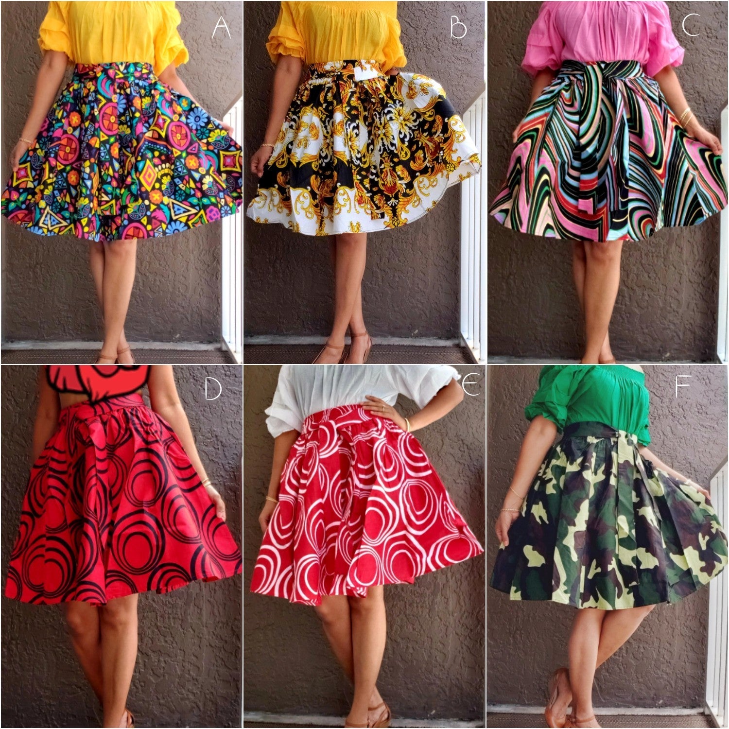 #7008 MINI PRINTED MAXI SKIRT