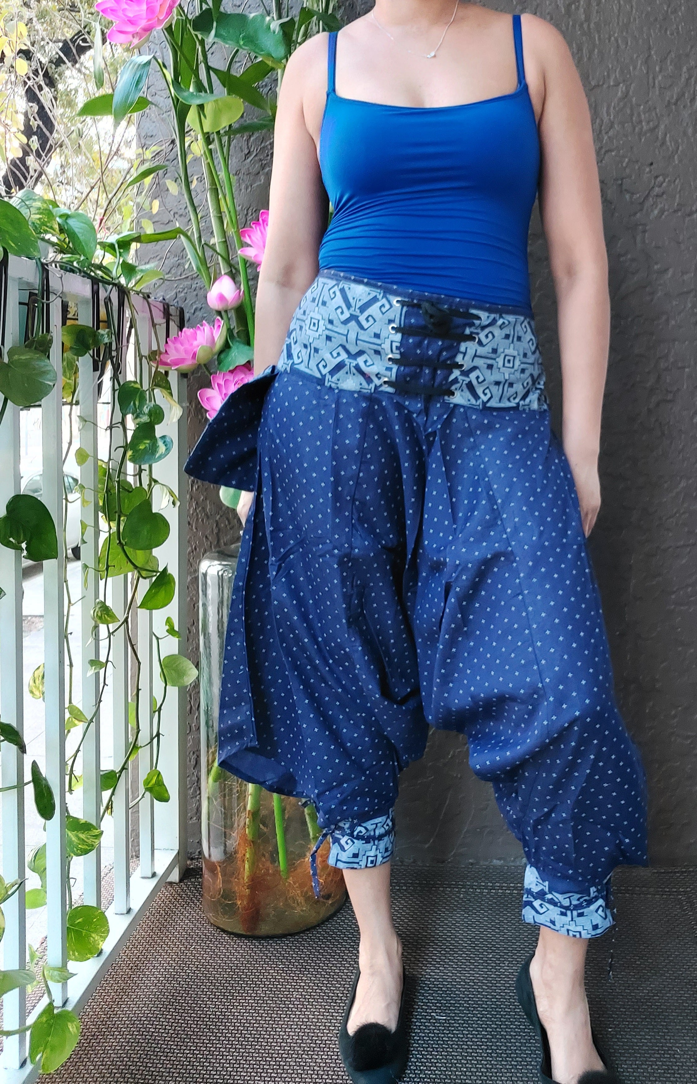 Harem Pants/ Yoga pants /Hippie Boho Pants - Blue