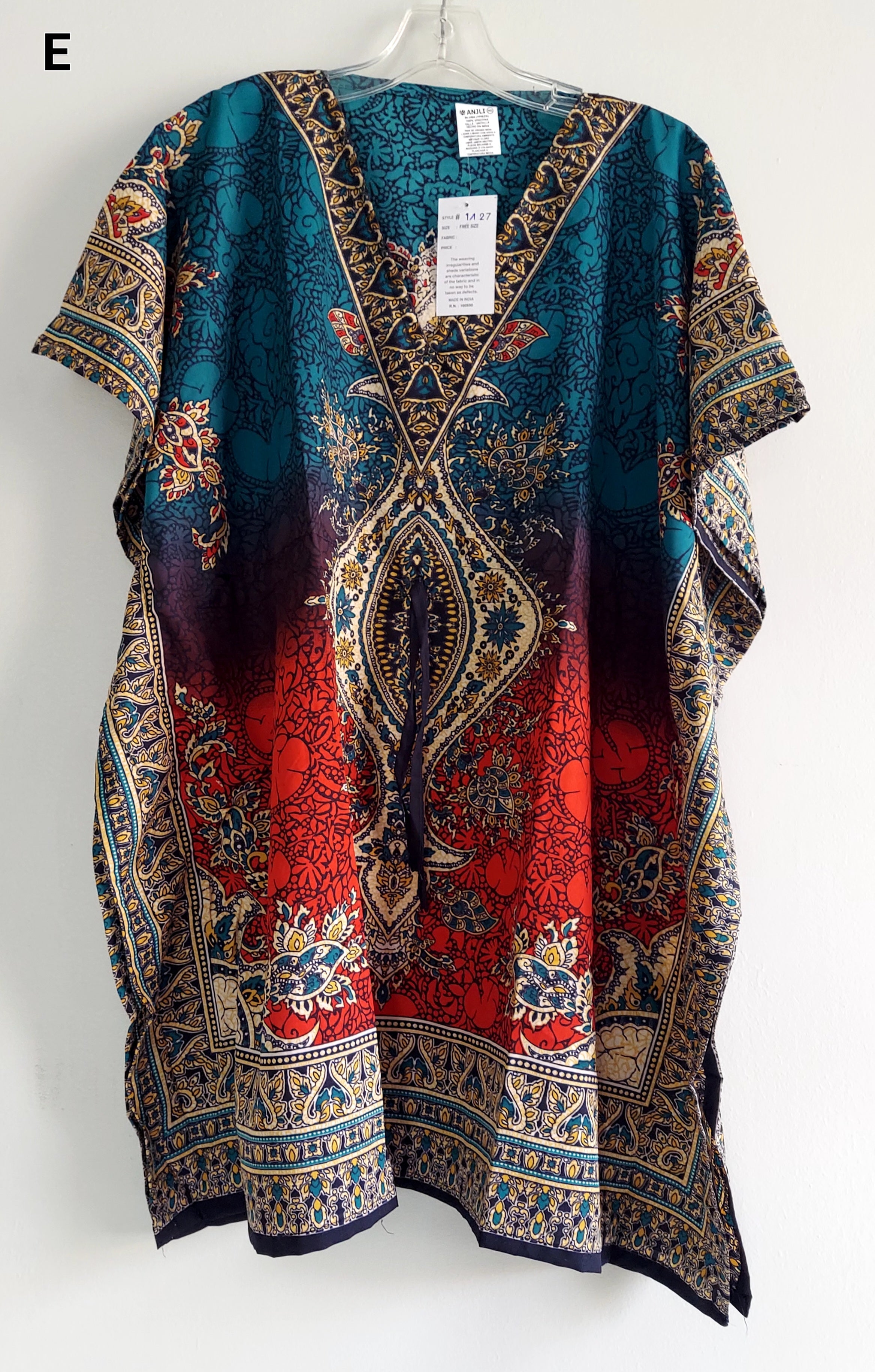 1127- Kaftan Top/ Short Dress- Printed