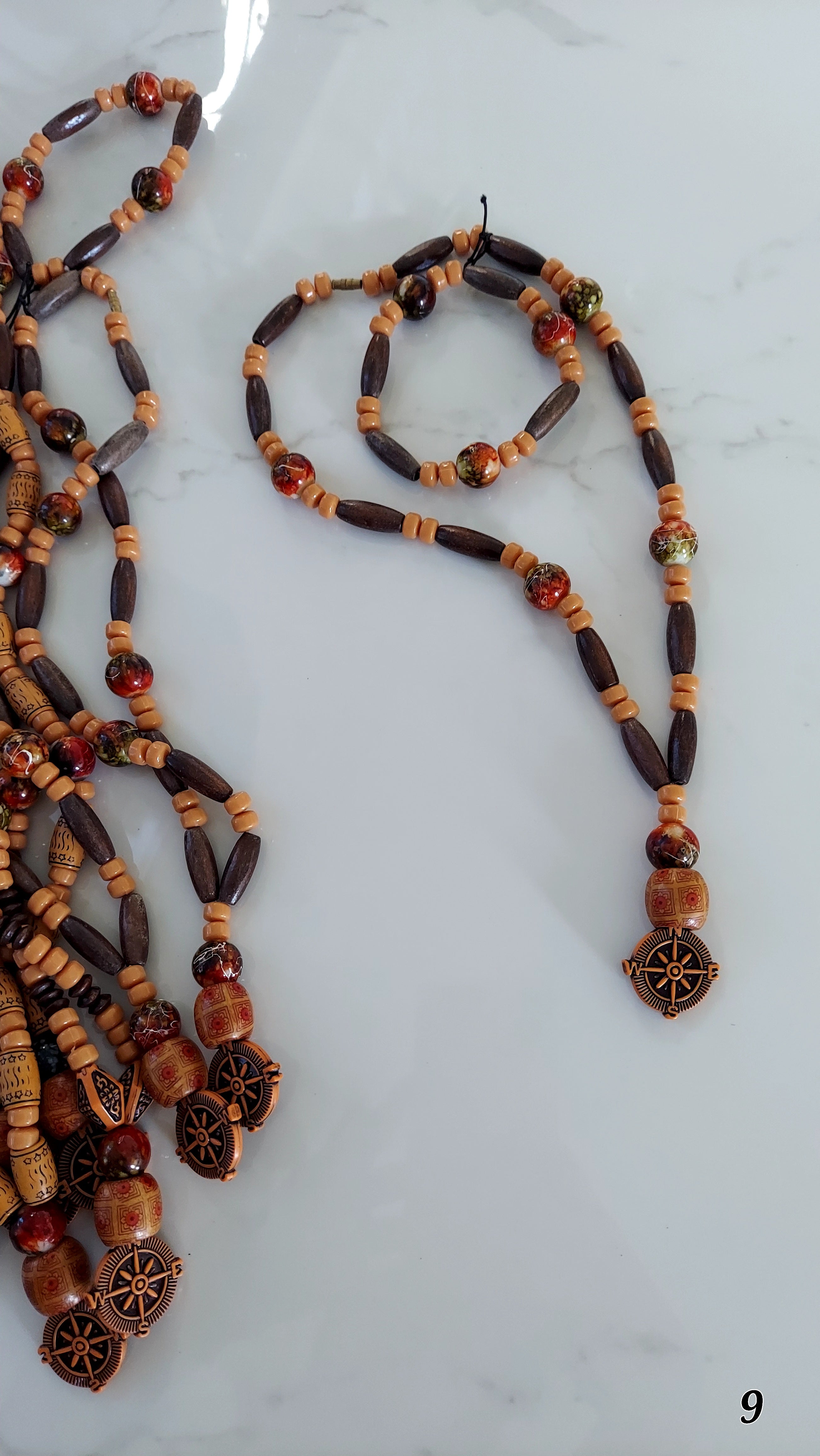 Beaded Necklace & Bracelet Set