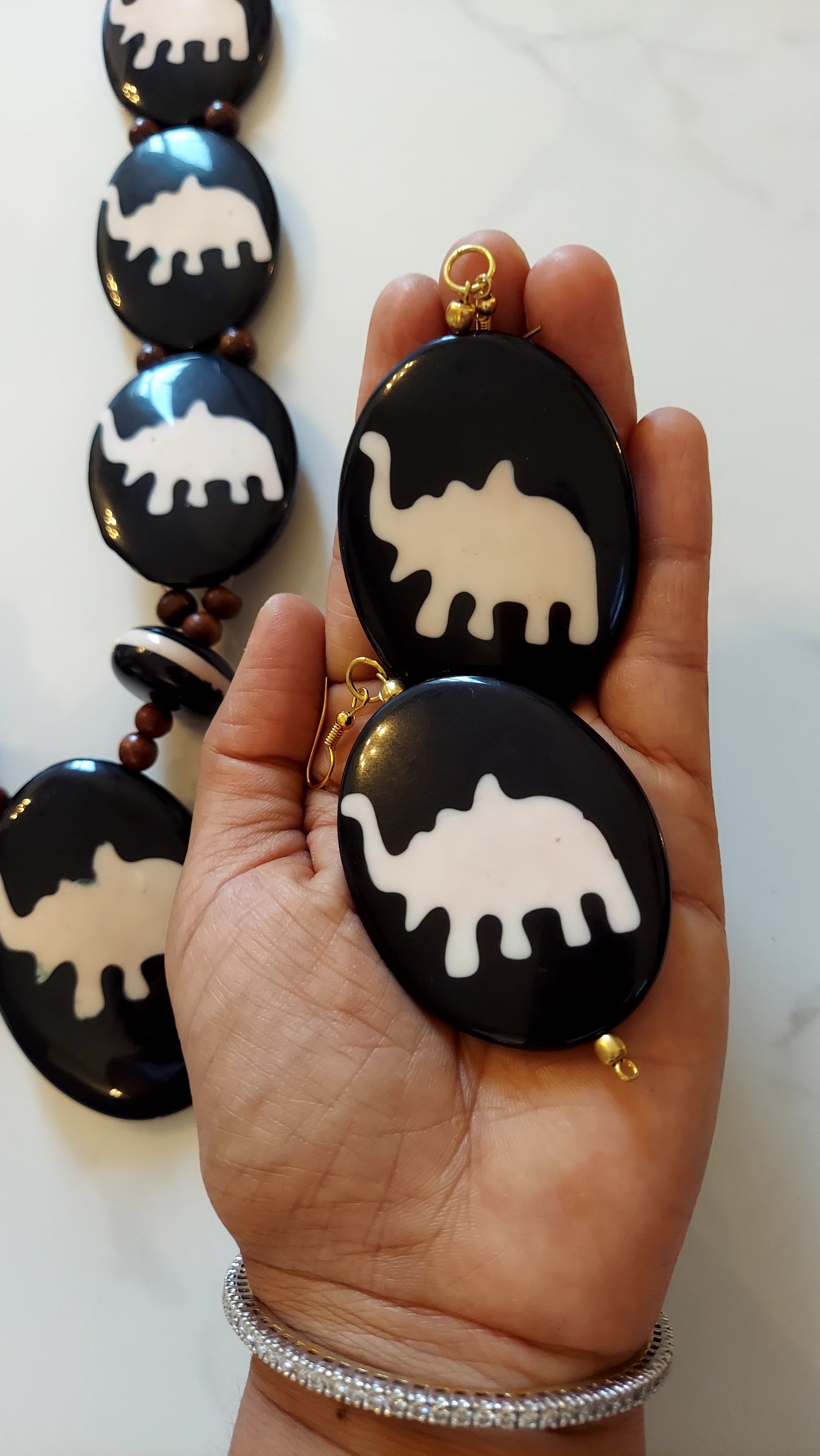 Necklace & Earrings Set - African Symbol