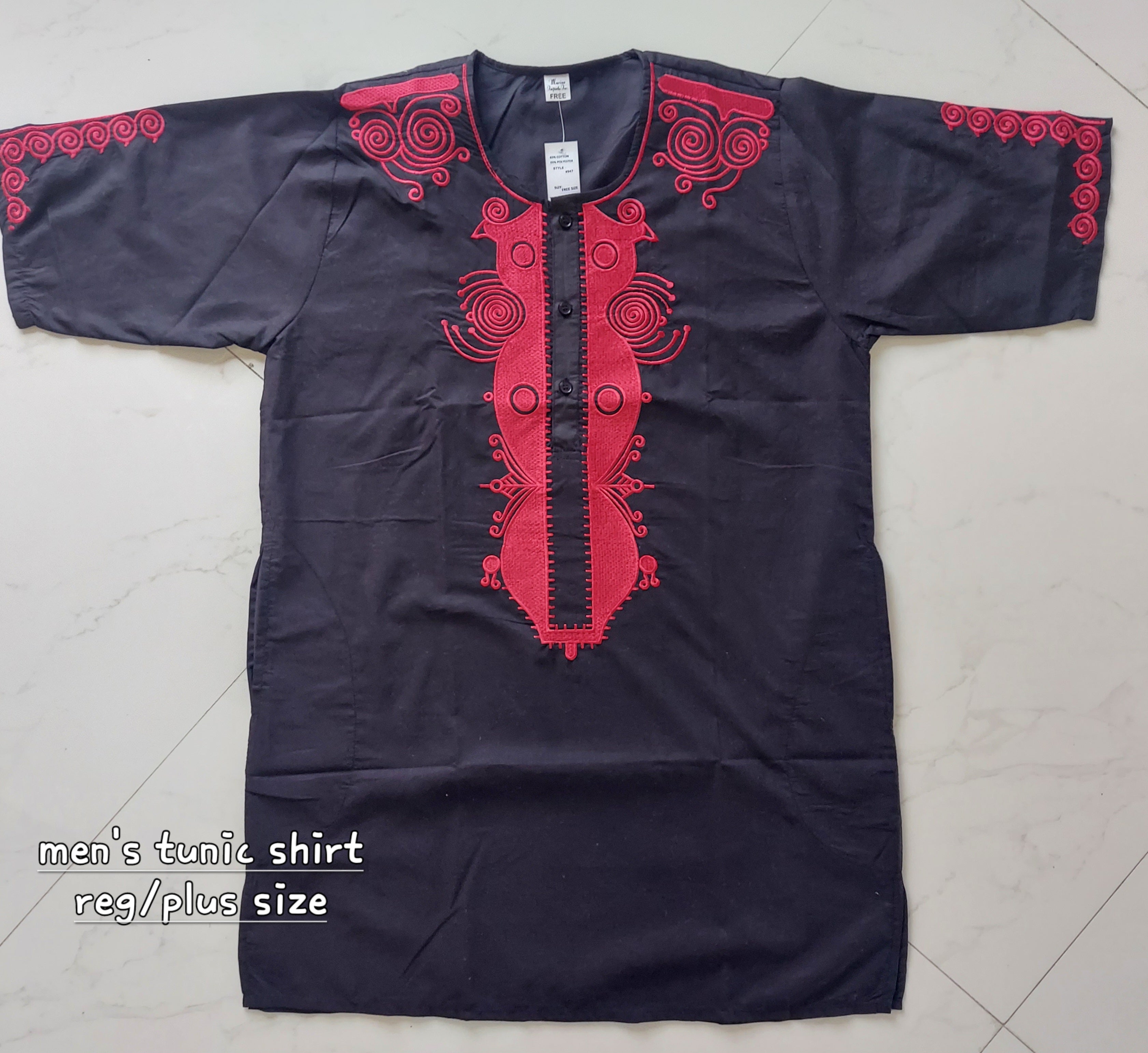 Tunic Shirt / Men/ Unisex/ Embroidery