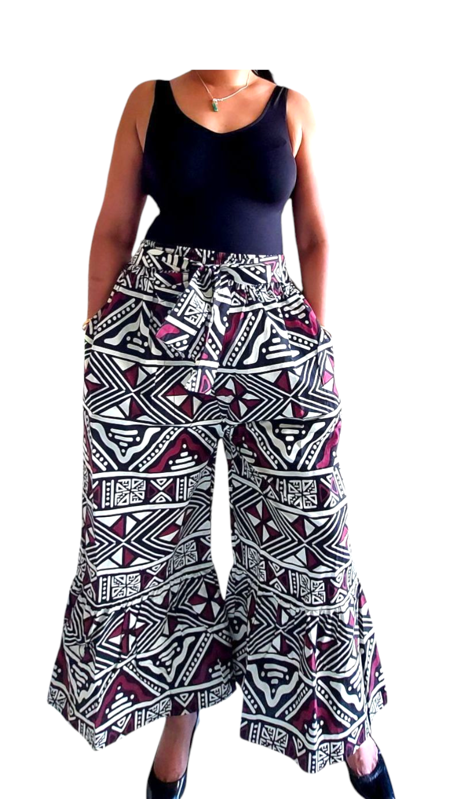 7684 Woman Pant & Blouse Set Print 645