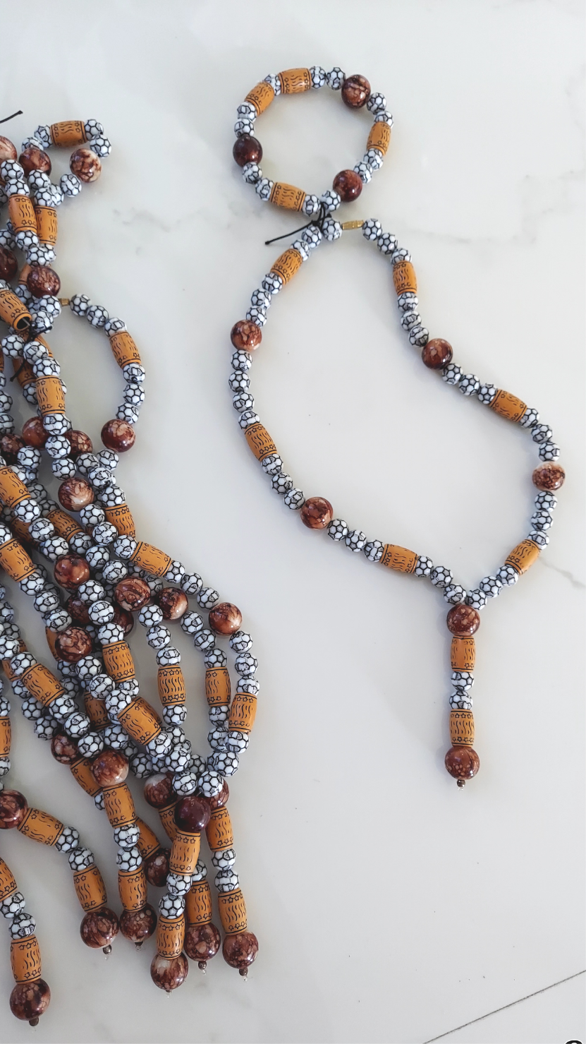 Beaded Necklace & Bracelet Set