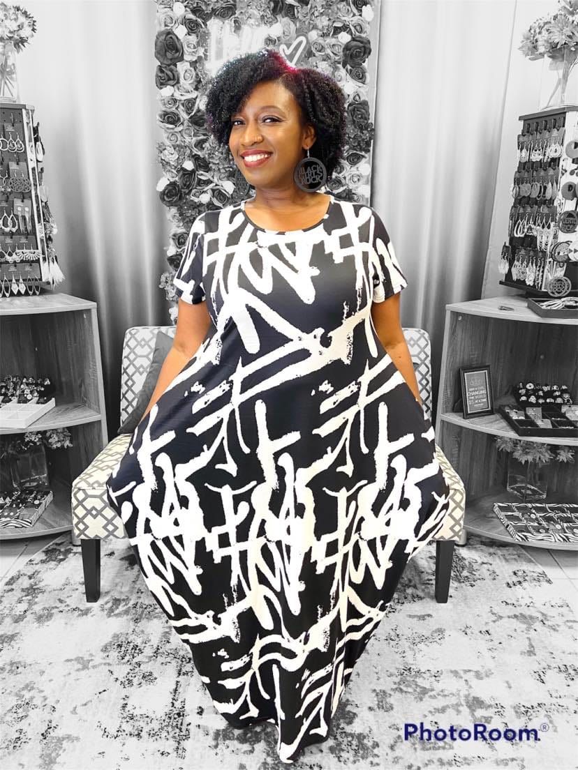 Woman Bubble Dress /Printed