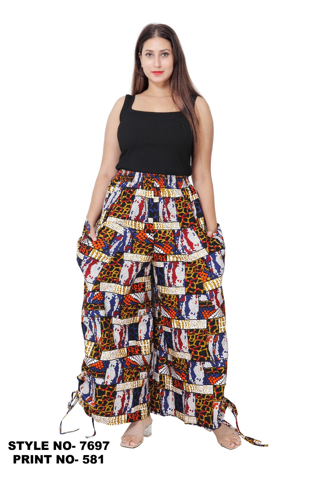 Long Palazzo with Adjustable String - 7697
