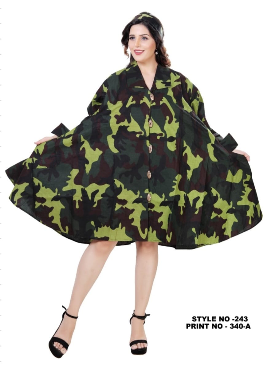 243- Short Dress / Blouse - Camouflage