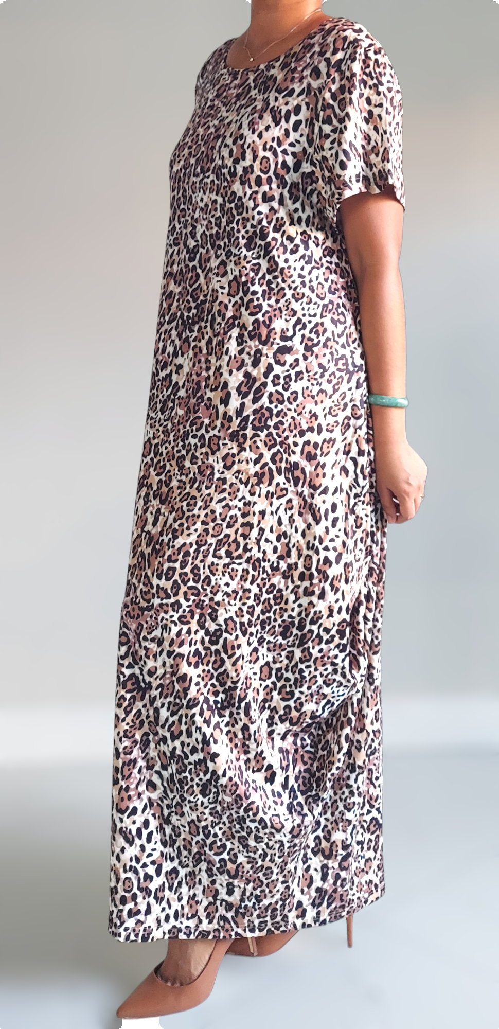 Bubble Dress /Brown Leopard Print