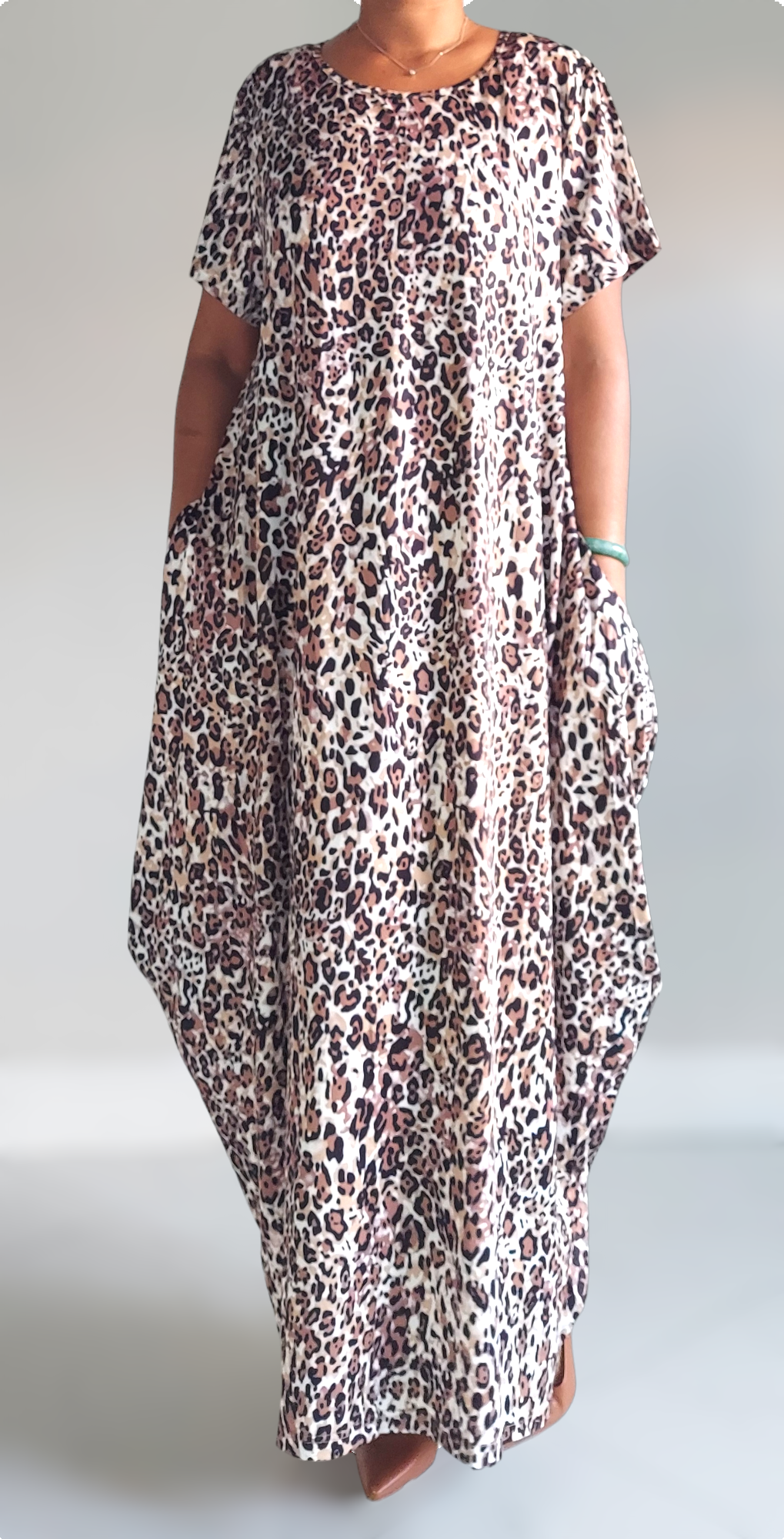 Bubble Dress /Brown Leopard Print
