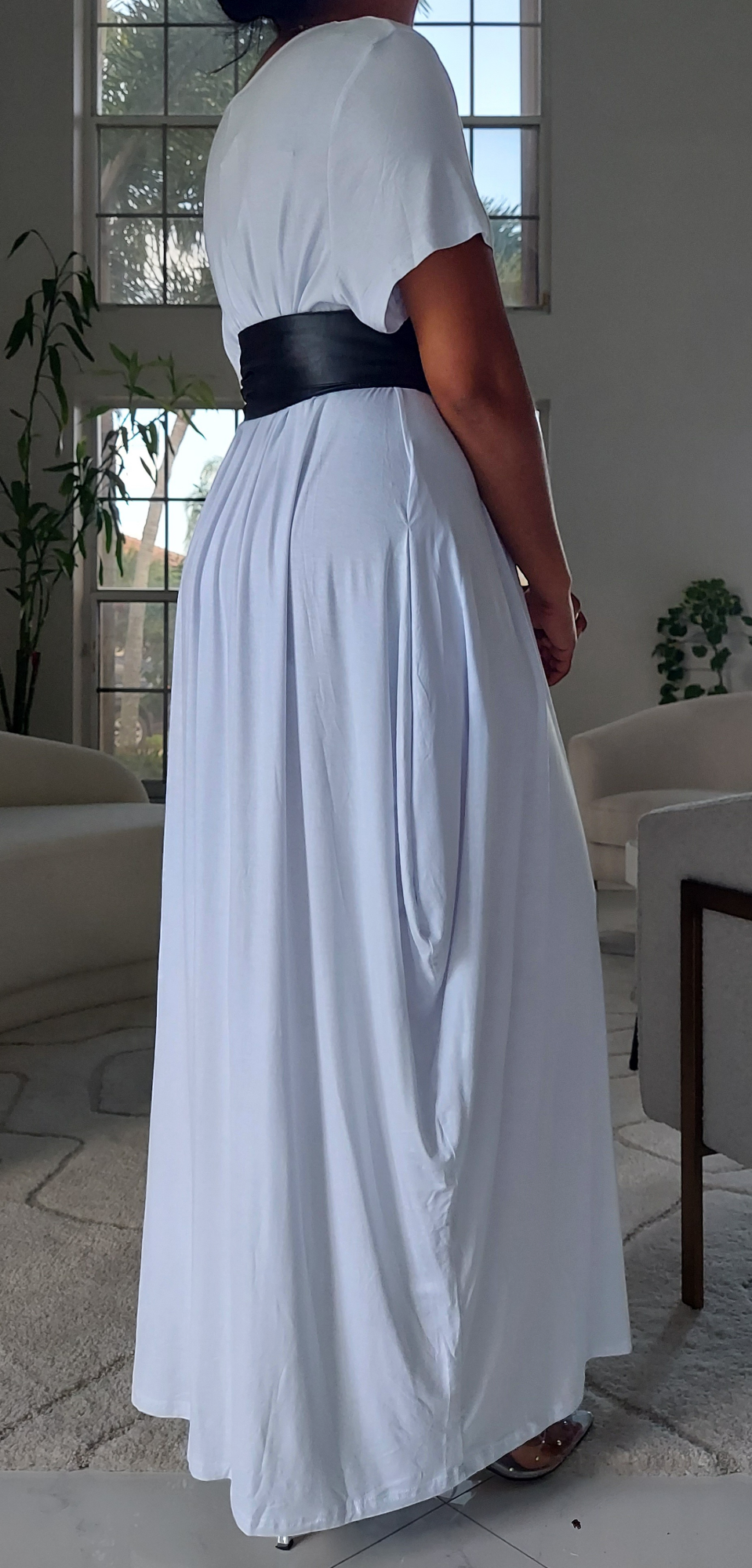 Faith Bubble Jersey Dress/Short Sleeve/ White 2022SS