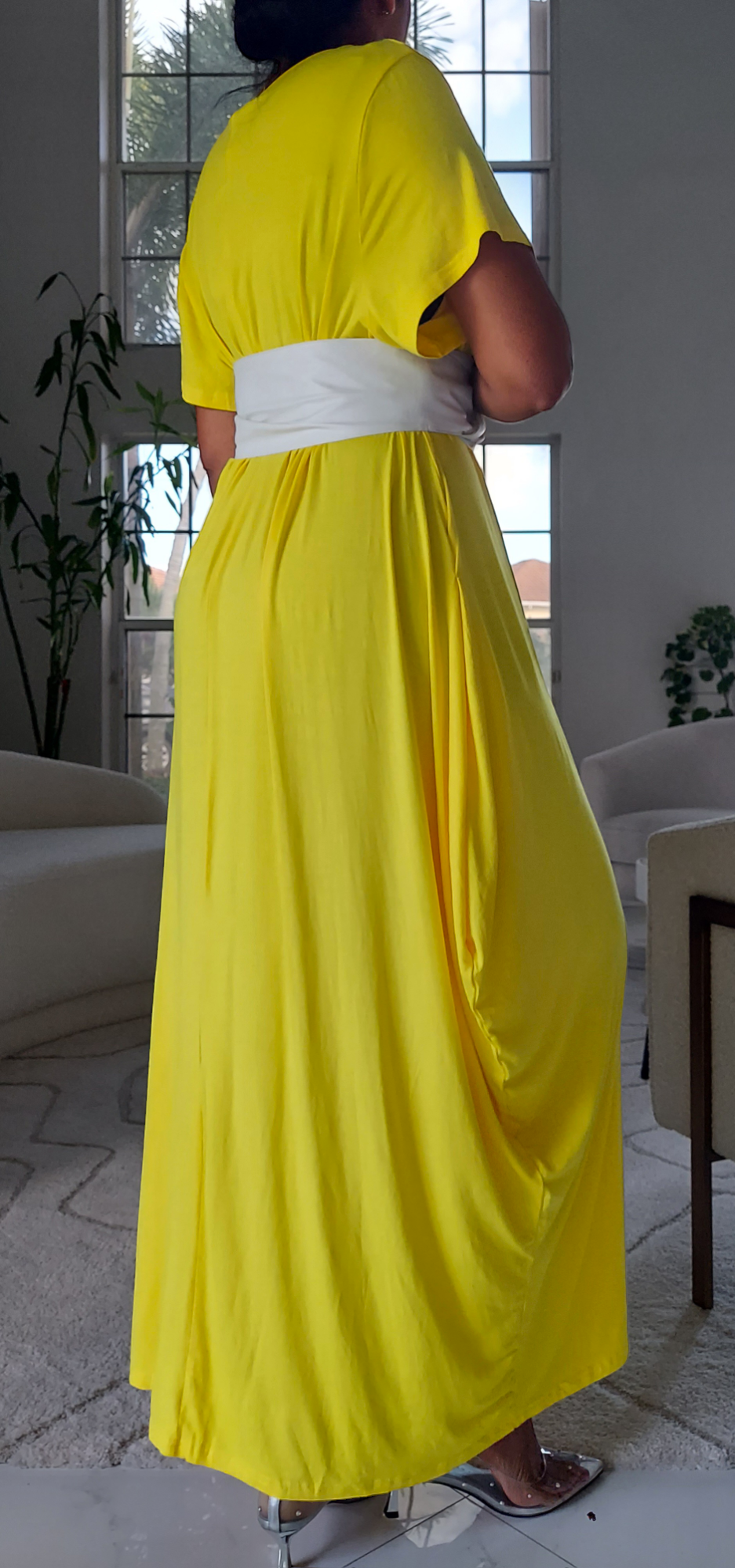 Faith Bubble Jersey Dress/Short Sleeve / Yellow 2022SS