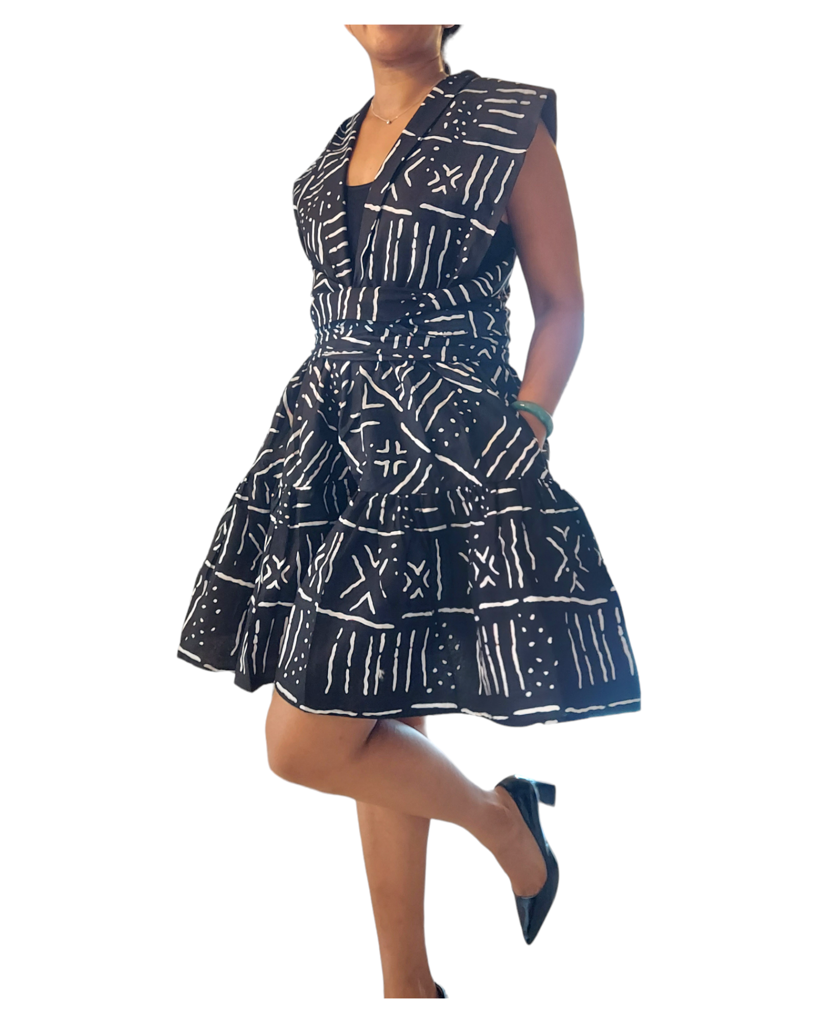 Infinity Short Pant Jumpsuit - 903 Black Tribal