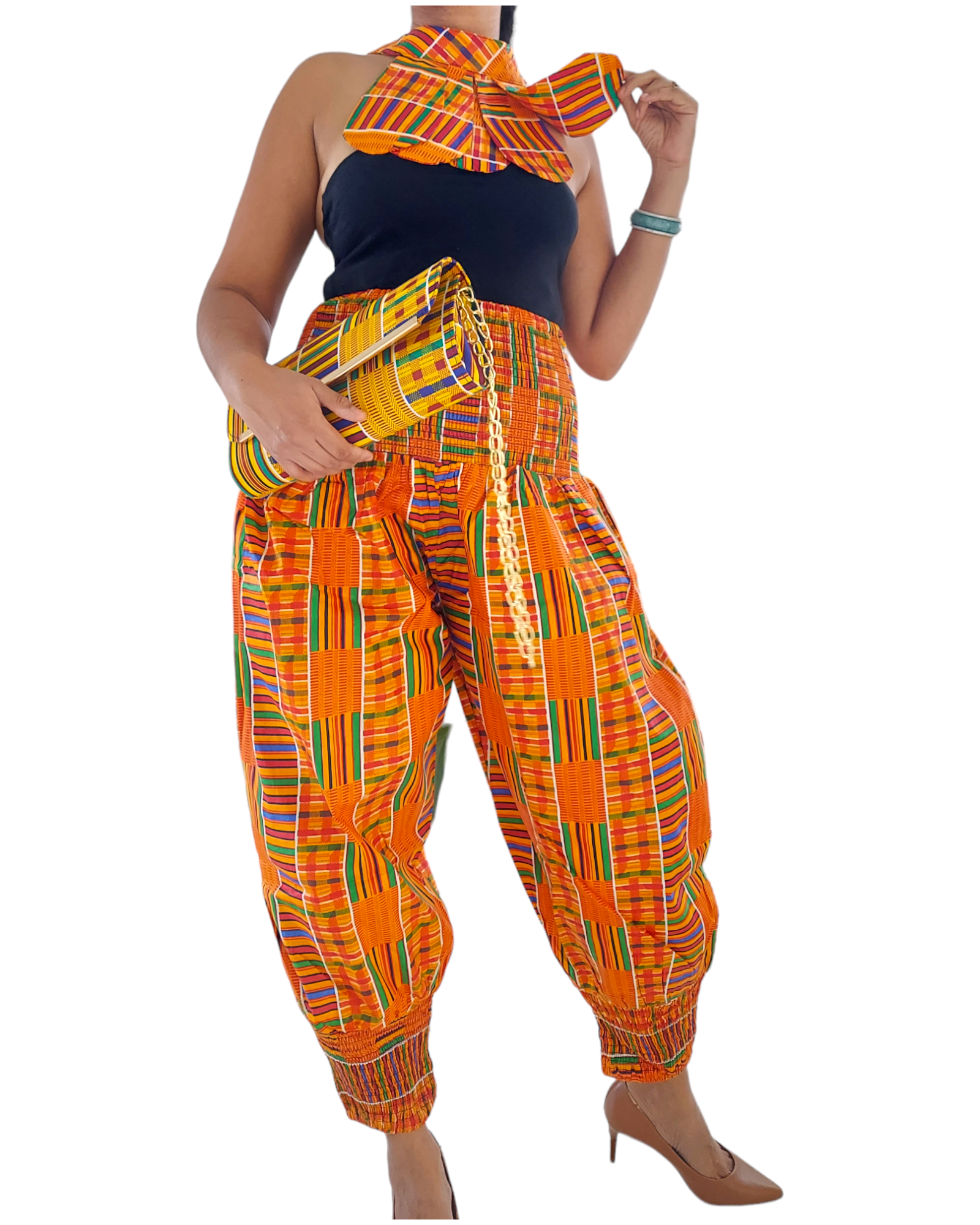 21 Women Harem Pant- Yellow 1Kente