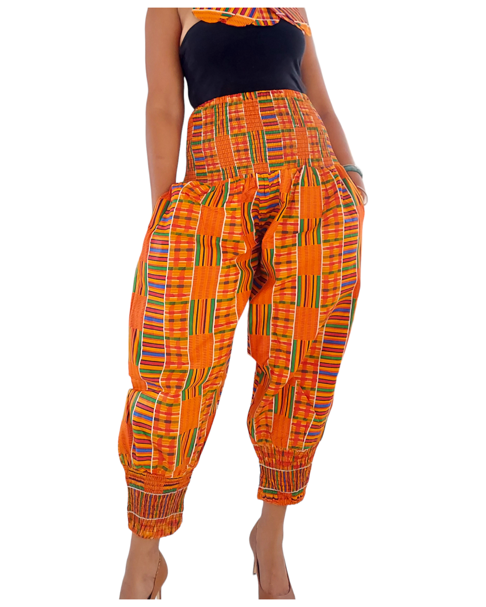 21 Women Harem Pant- Yellow 1Kente