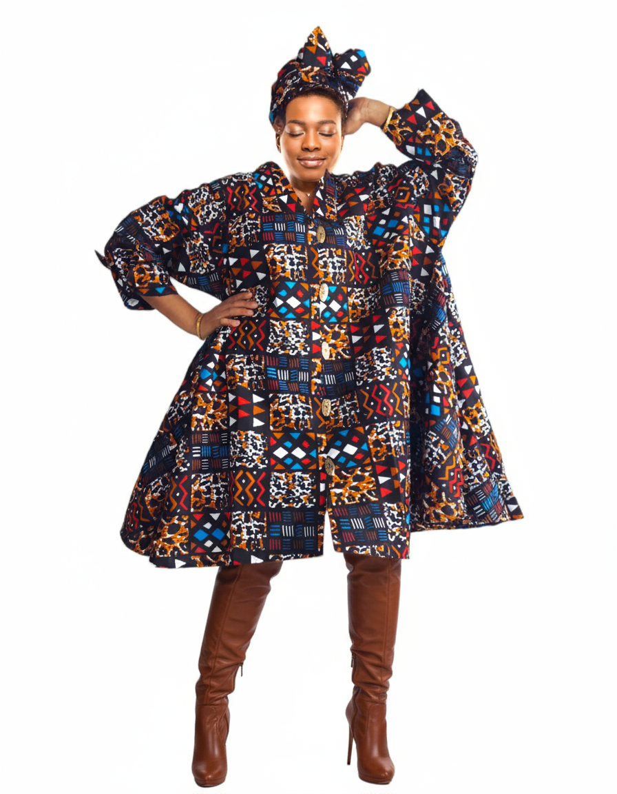 243- Short Dress / Blouse - Brown