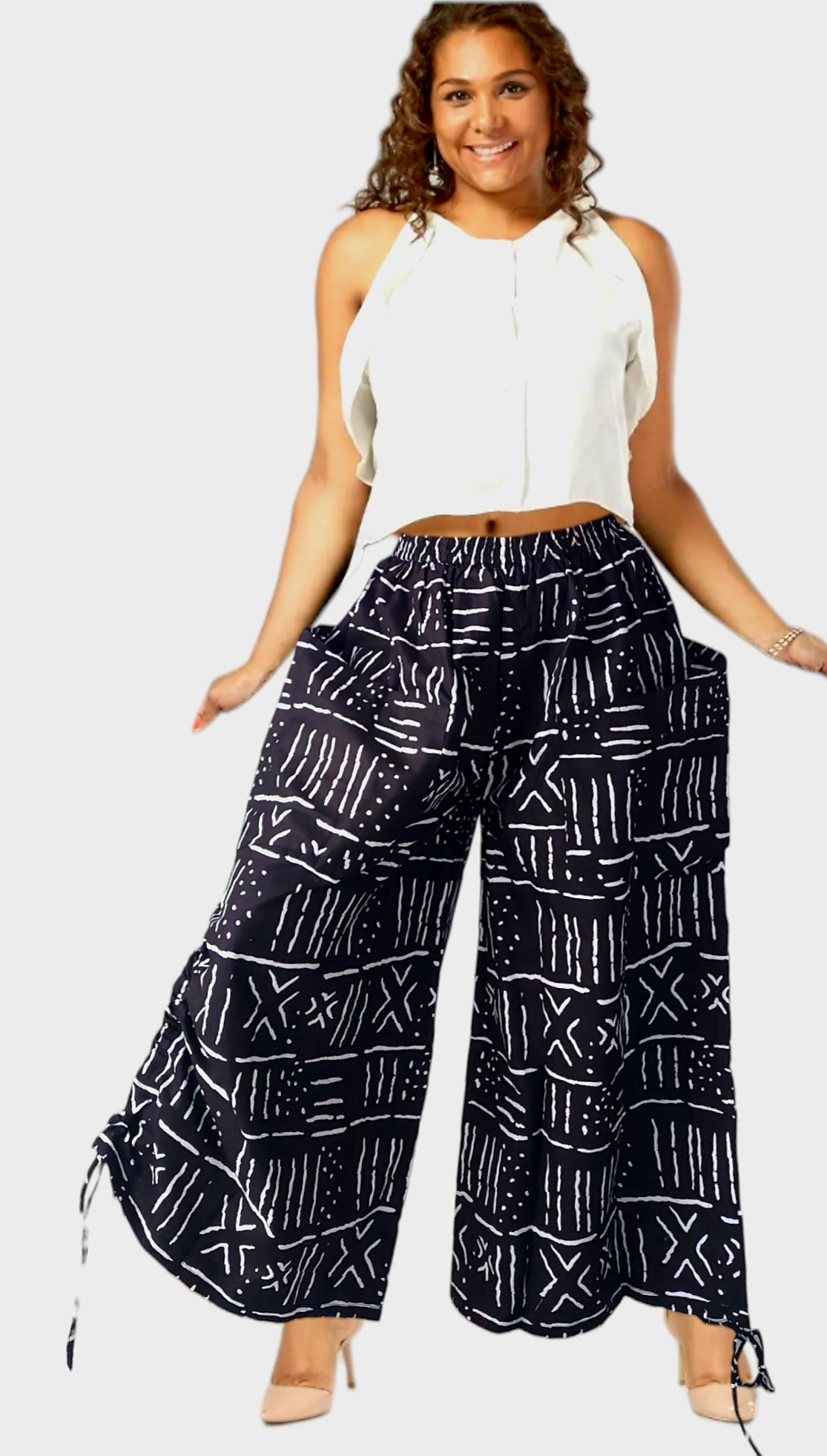 Palazzo with Adjustable leg String - 7697-60