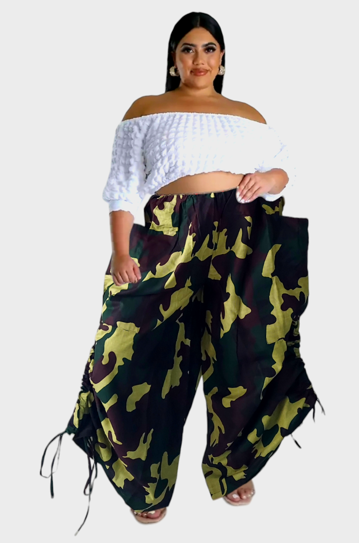 7697 - Palazzo with Adjustable leg String
