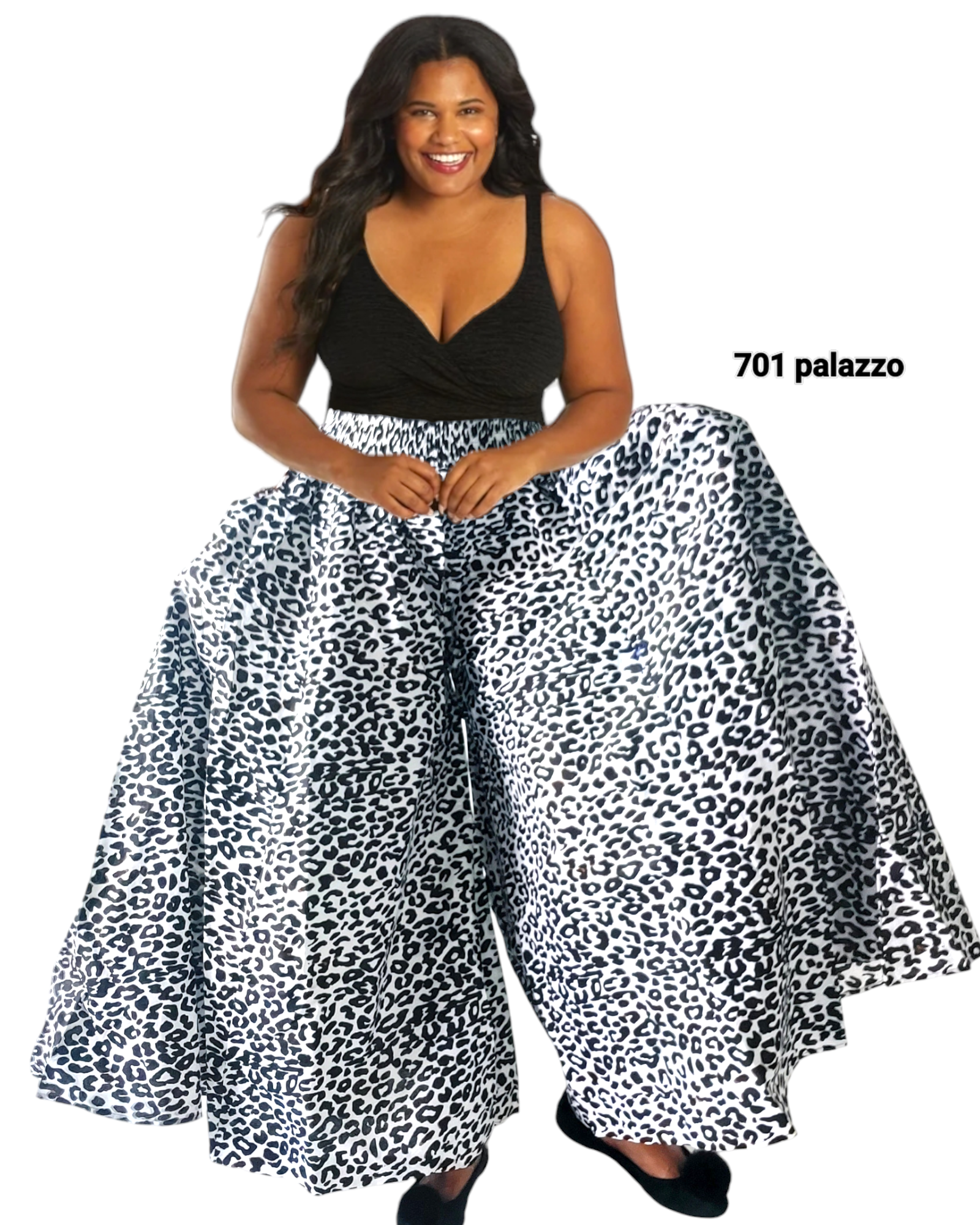 Long Palazzo Leopard Print- 701