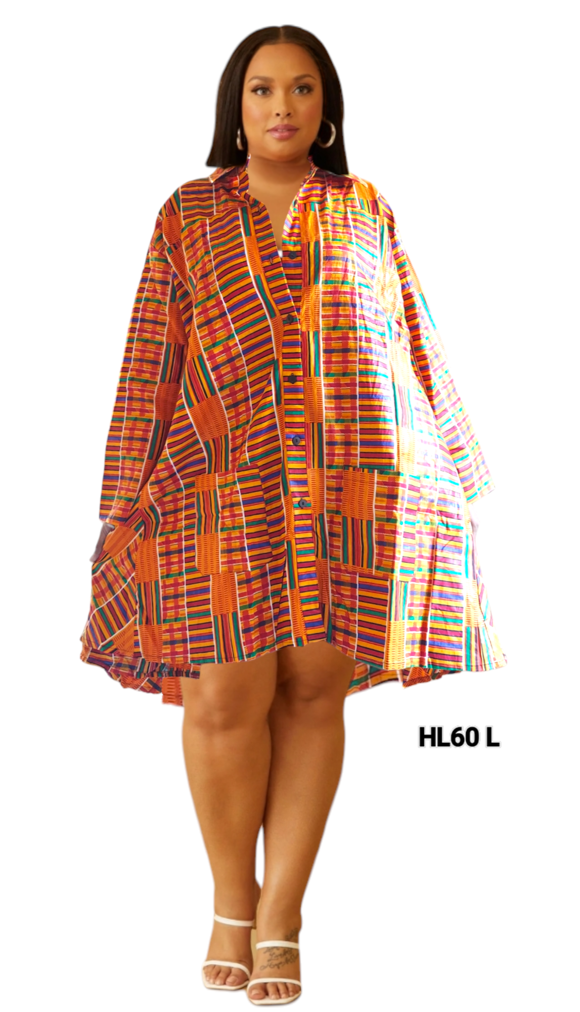 HL60- Short Dress / Blouse - Kente