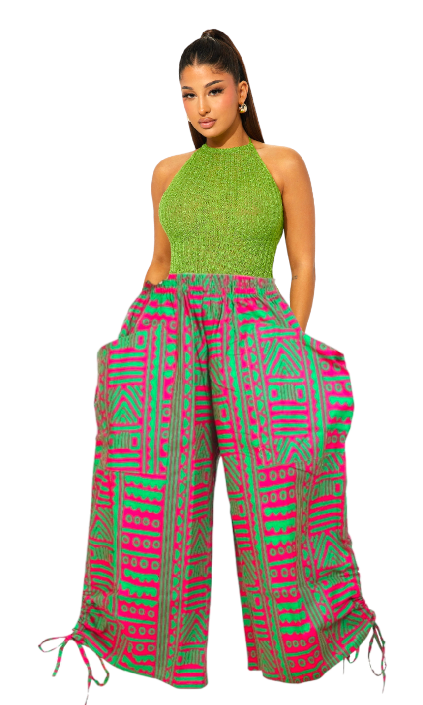 Long Palazzo with Adjustable String - 7697