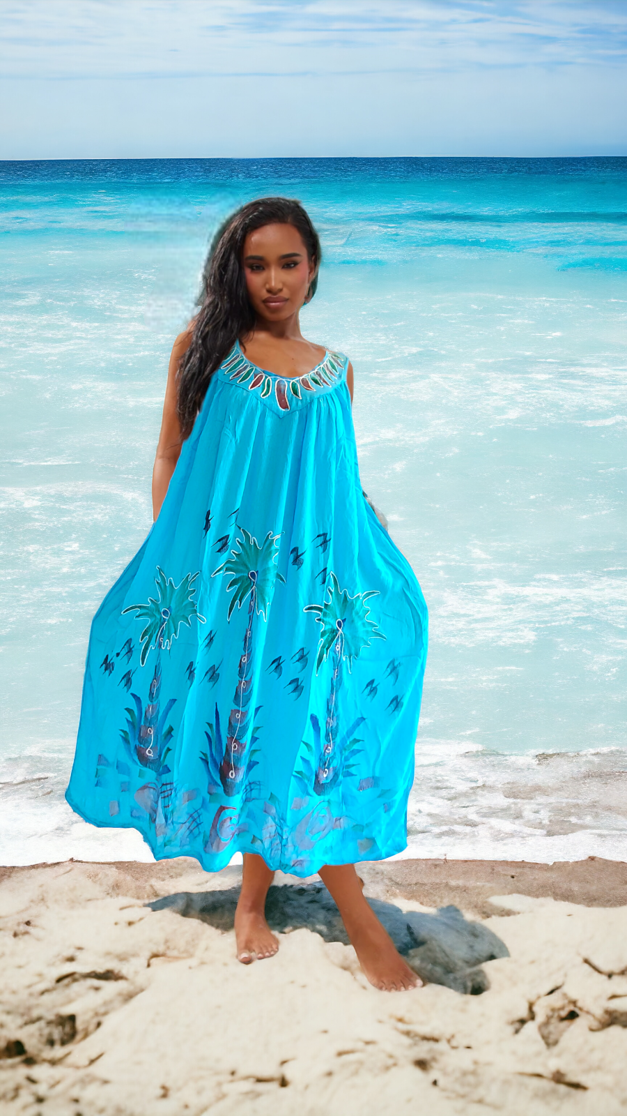 Sun Dress - Palm Tree Print