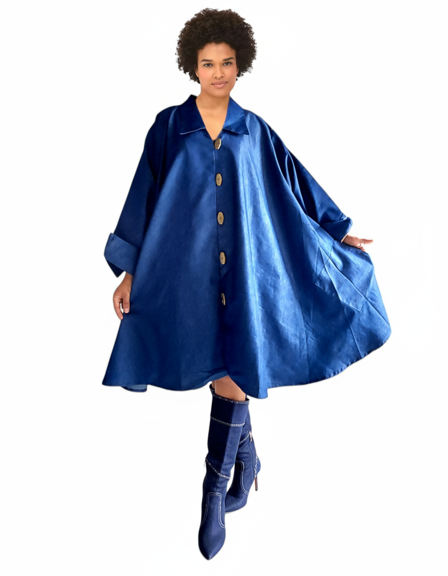 Denim Short Dress / Blouse - 1207