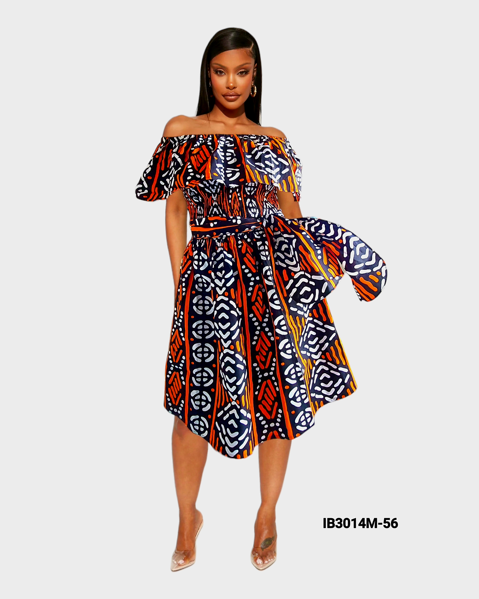 3014M- Middi Dress -Mud