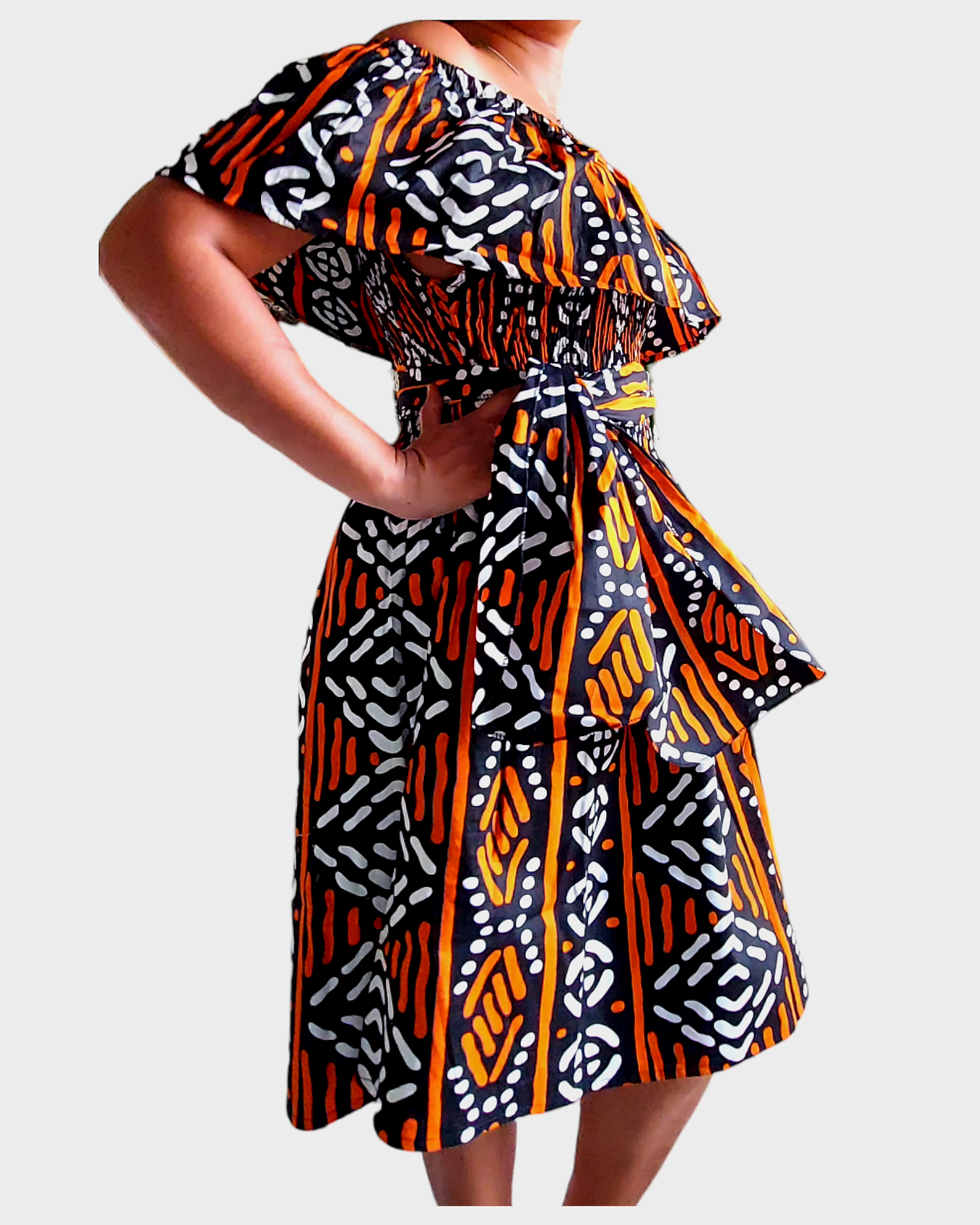 3014M- Middi Dress -Mud