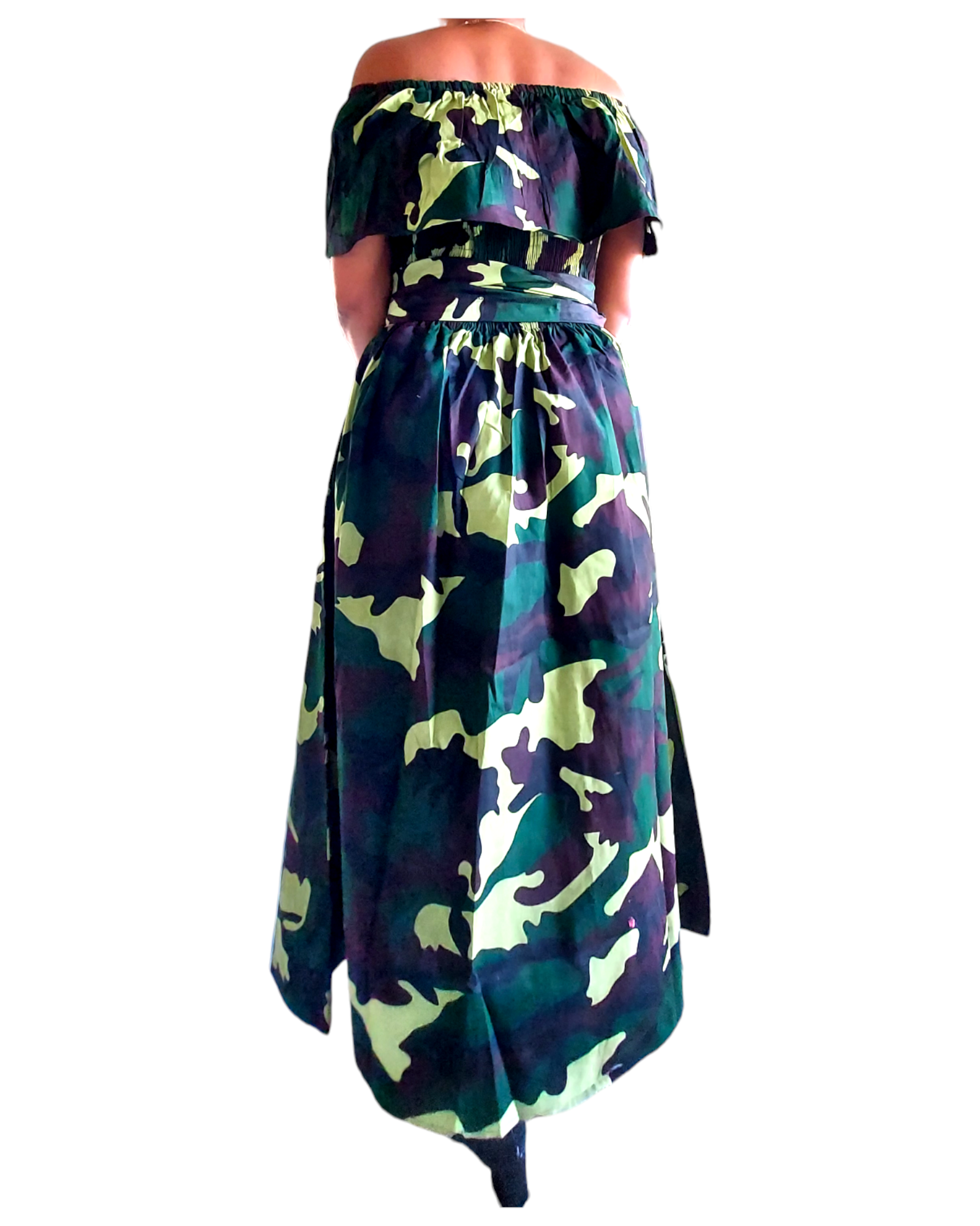 3014L Maxi Dress- Camouflage