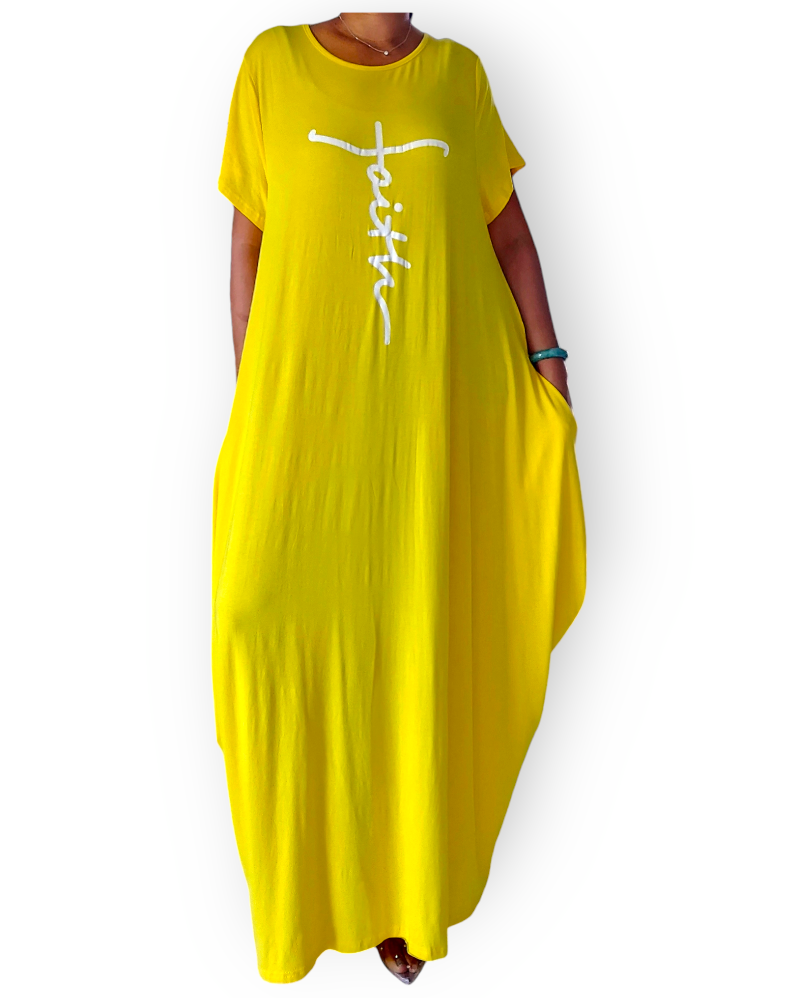 Faith Bubble Jersey Dress/Short Sleeve / Yellow 2022SS