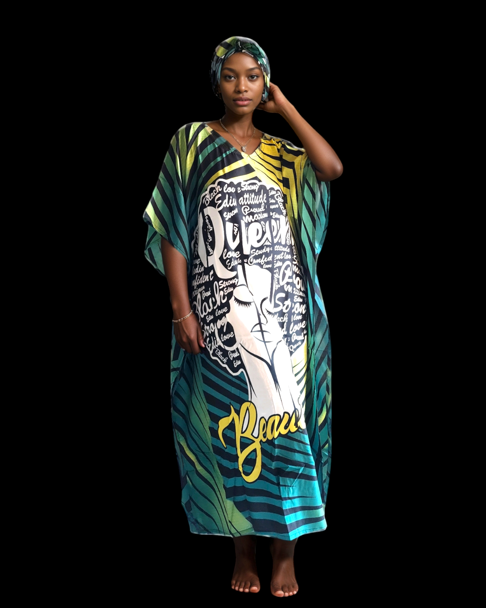 Kaftan Dress /Ethnic Print Gueen - 007