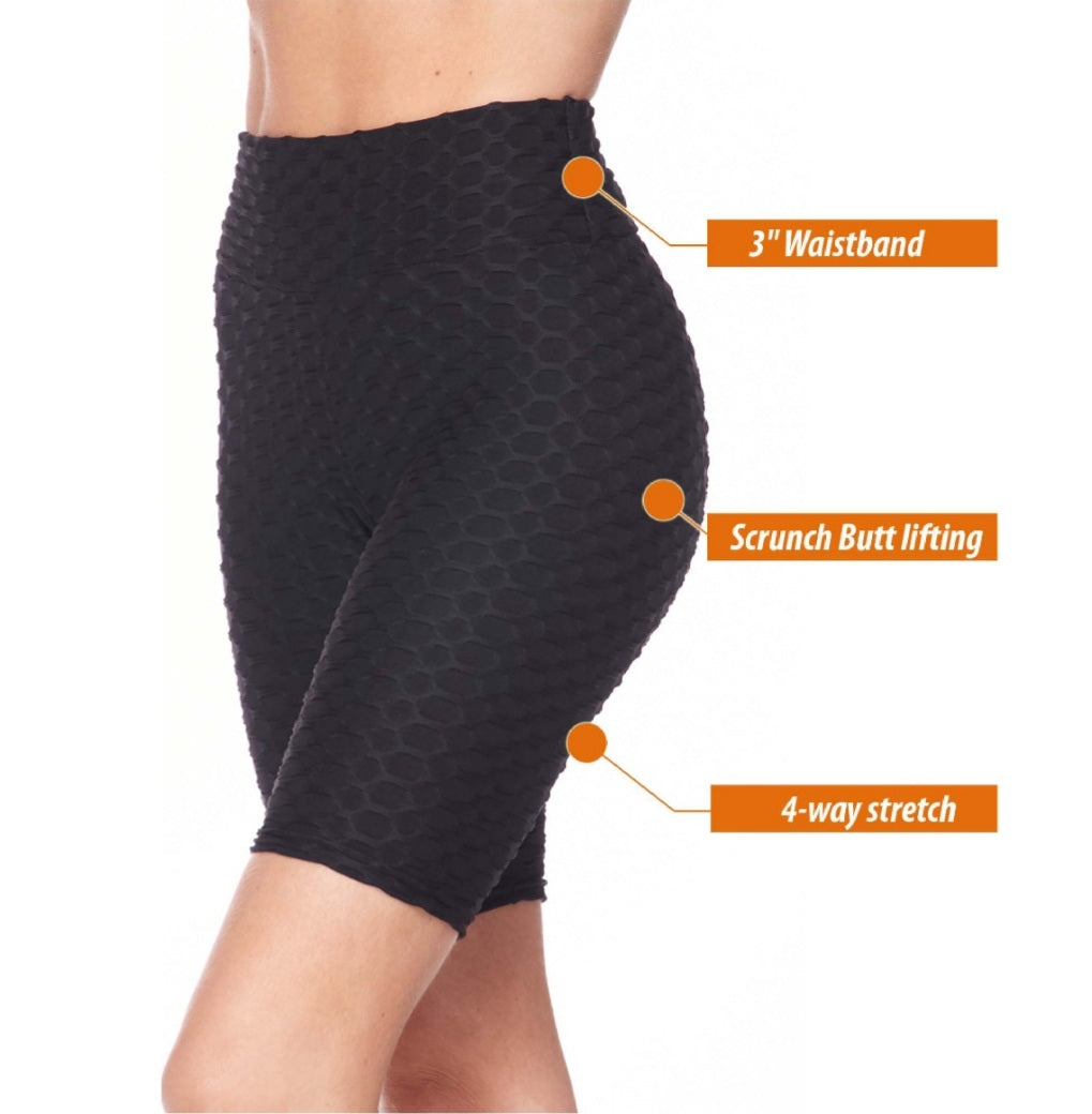 305- Women's Sexy Butt Lifting Sport Shorts- Solid