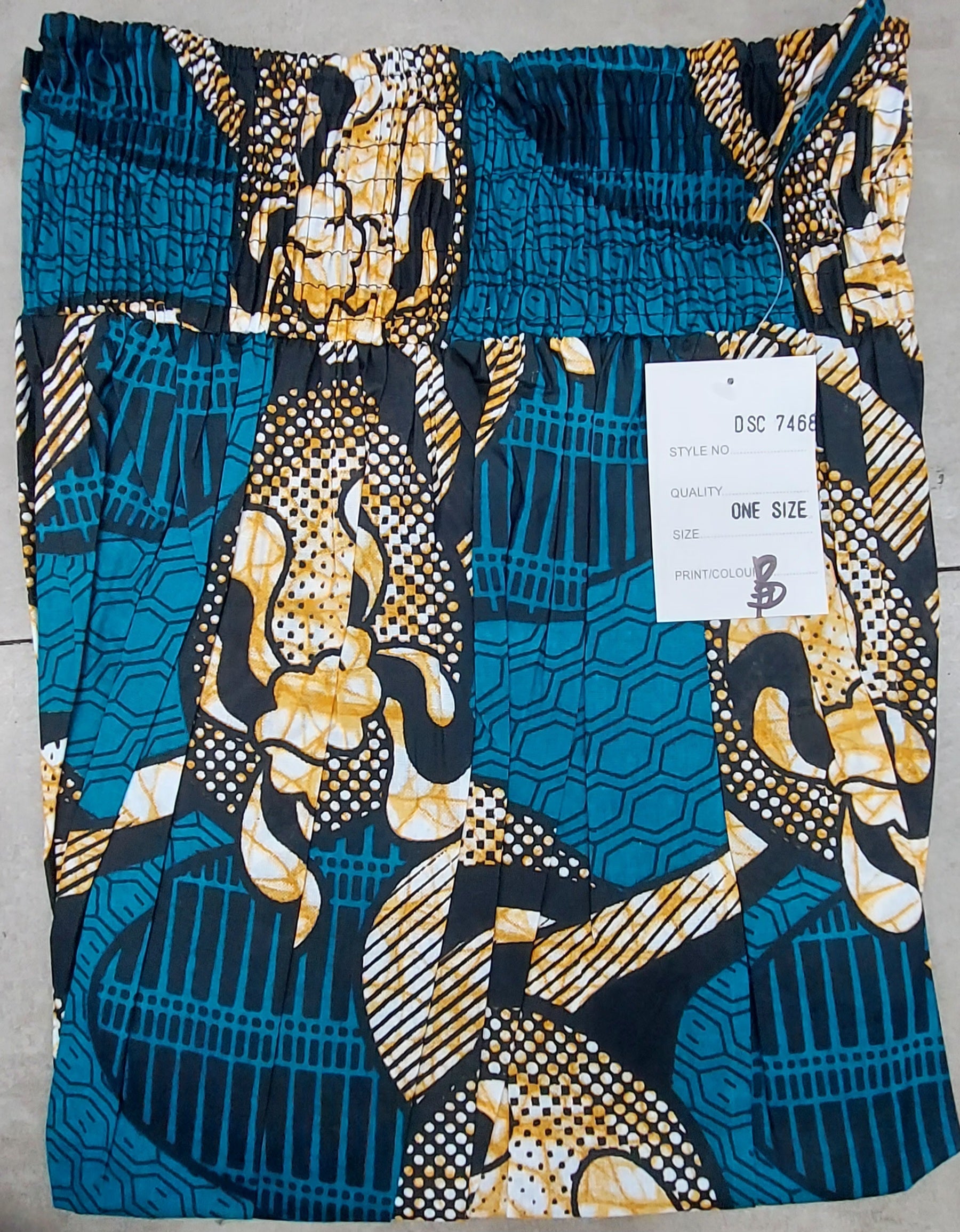Cotton Printed Skirt - 7468 Blue