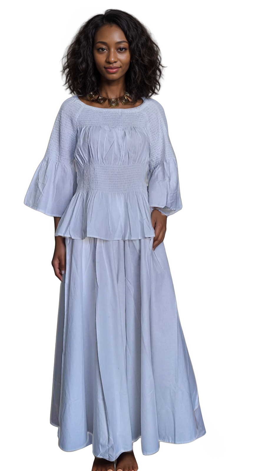 White Skirt and Blouse Set -0197001