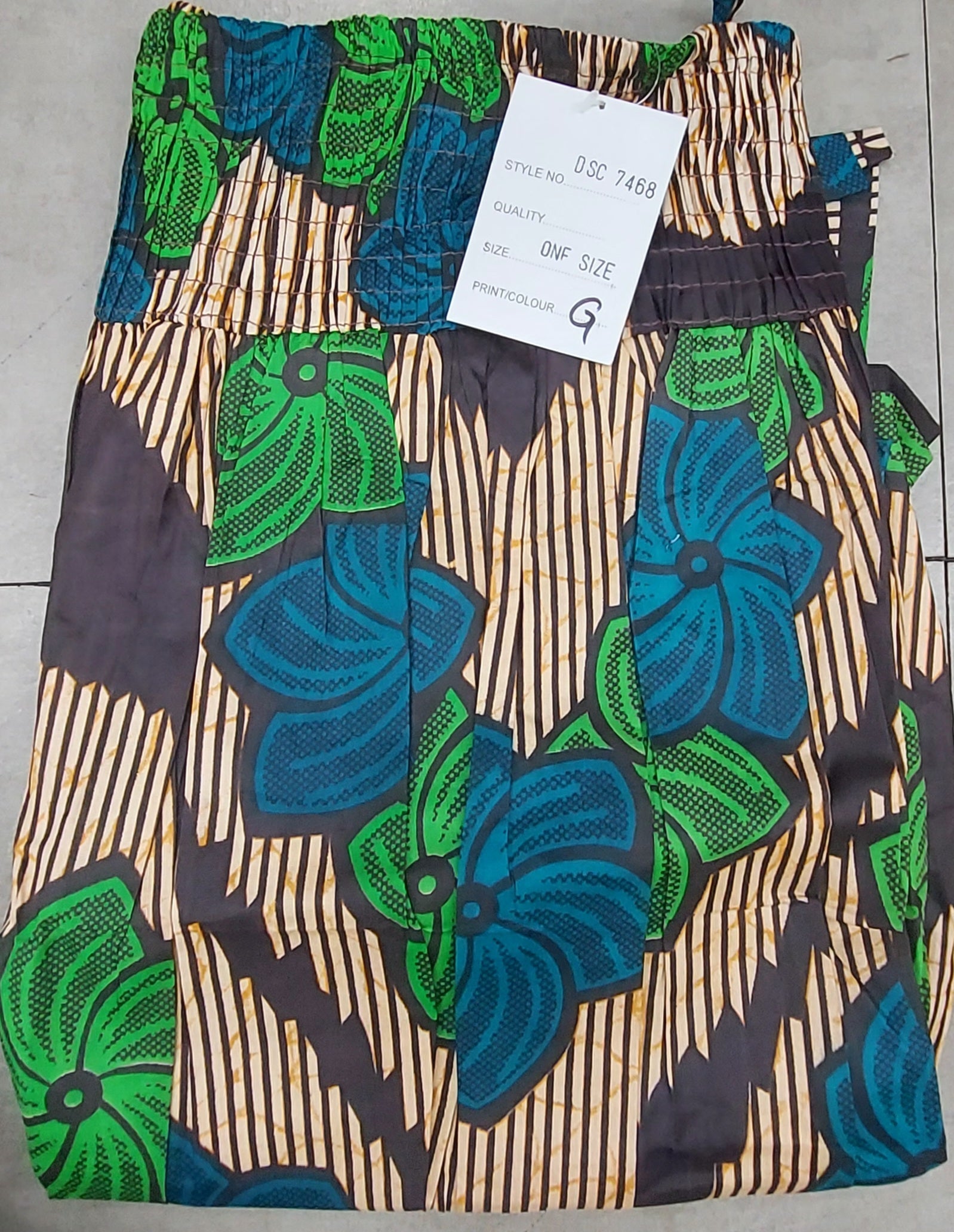 Cotton Printed Skirt - 7468 Blue