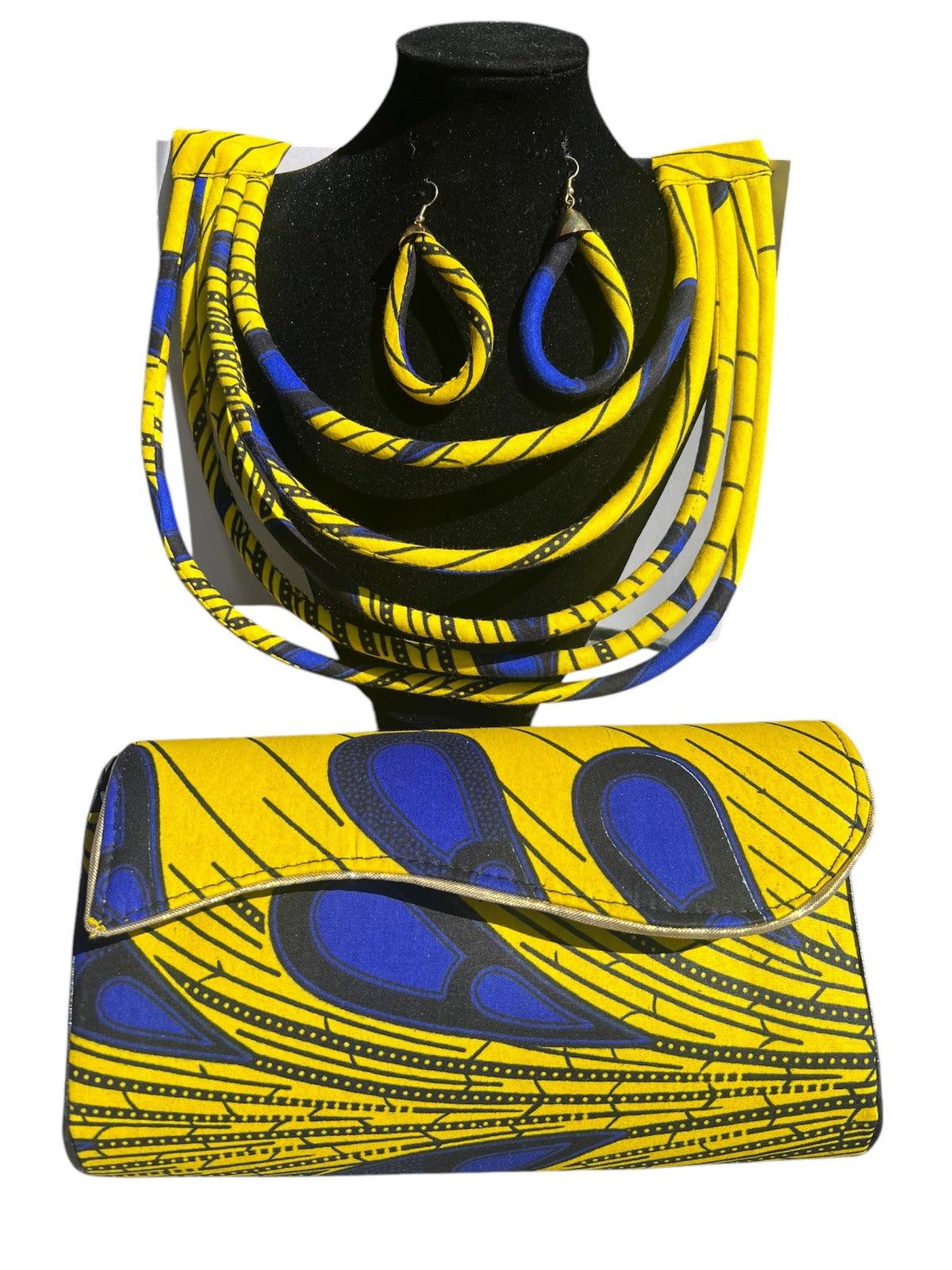 Clutch Bag & Ethnic Necklace Set /African Print /Ankara3