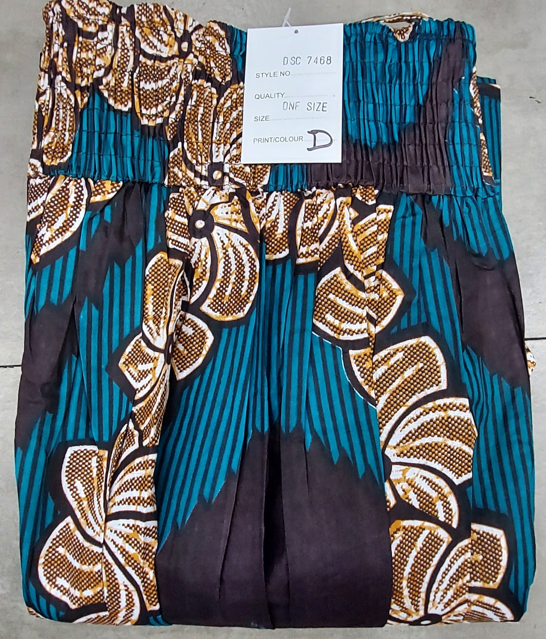 Cotton Printed Skirt - 7468 Blue