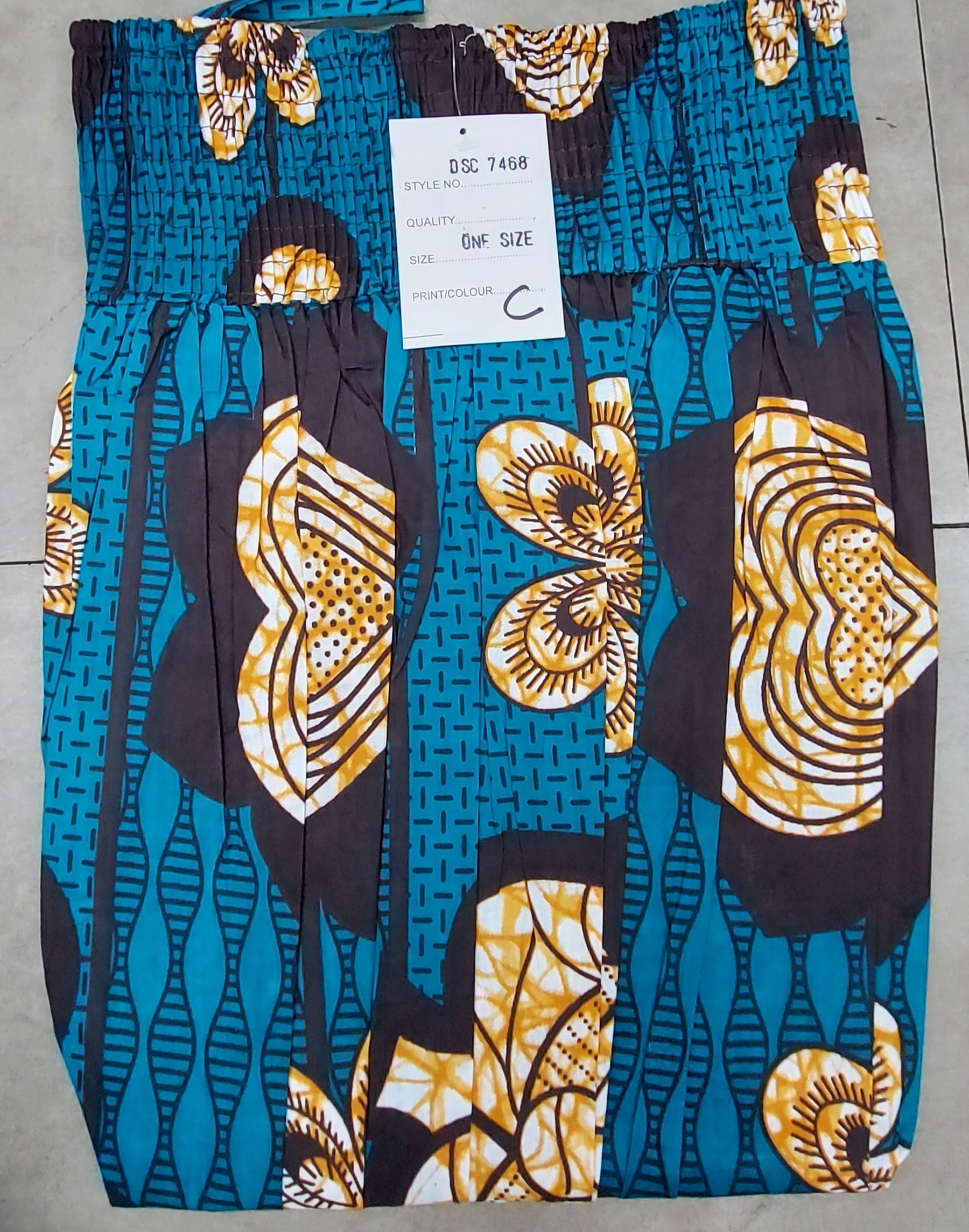 Cotton Printed Skirt - 7468 Blue