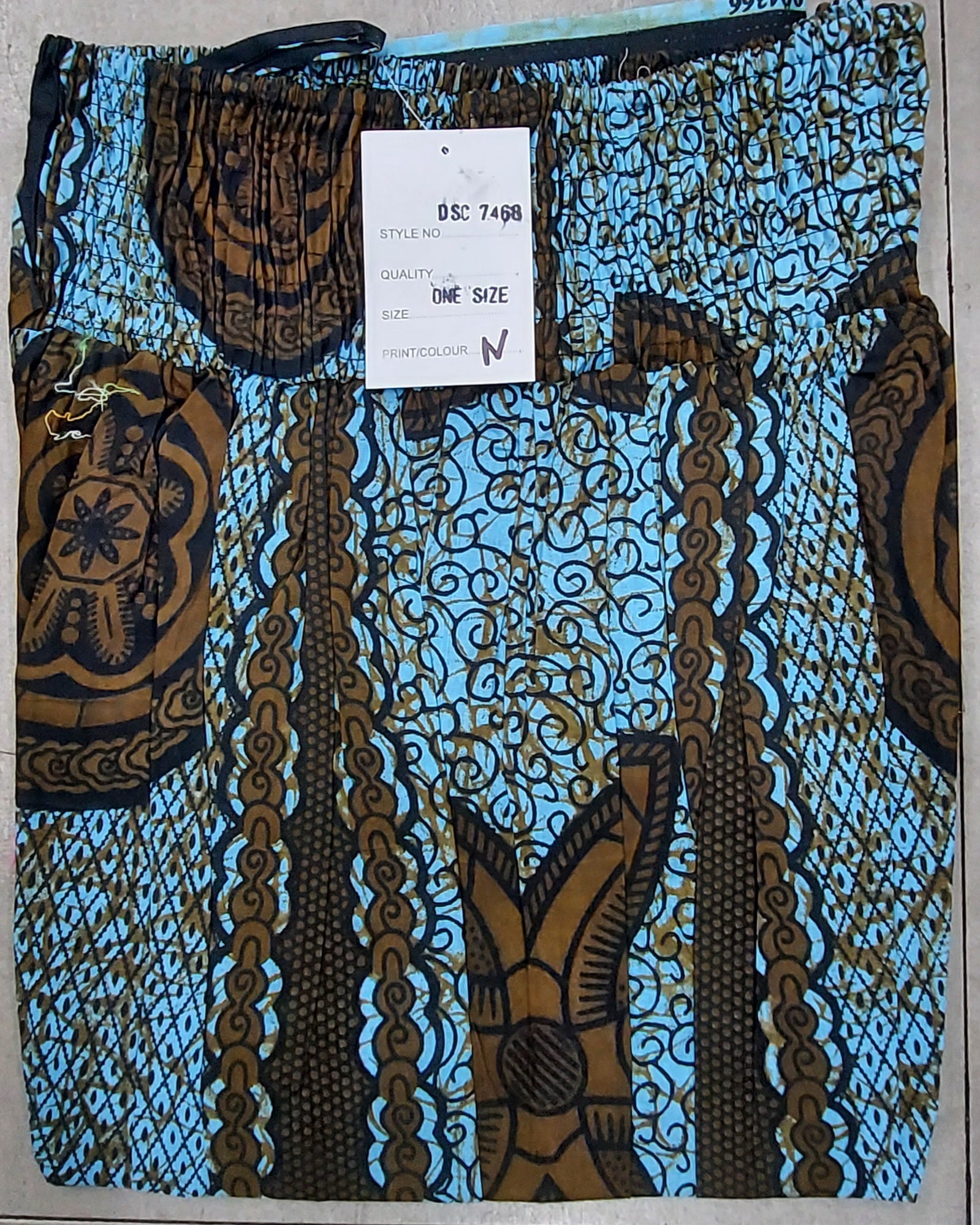Cotton Printed Skirt - 7468 Blue