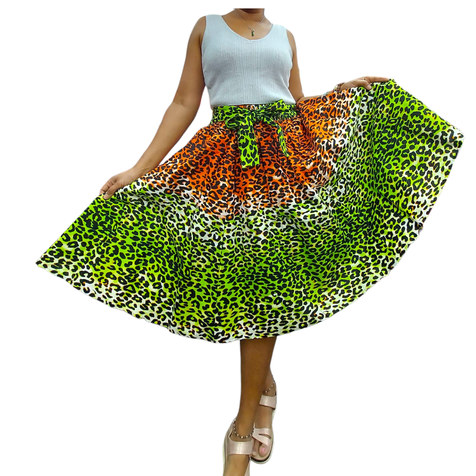 2012 Mid Length Flared skirt - Color Cheeta
