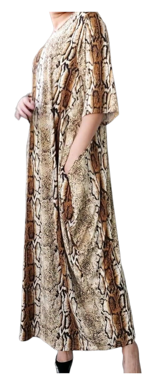 Bubble Dress/Snake Print-161