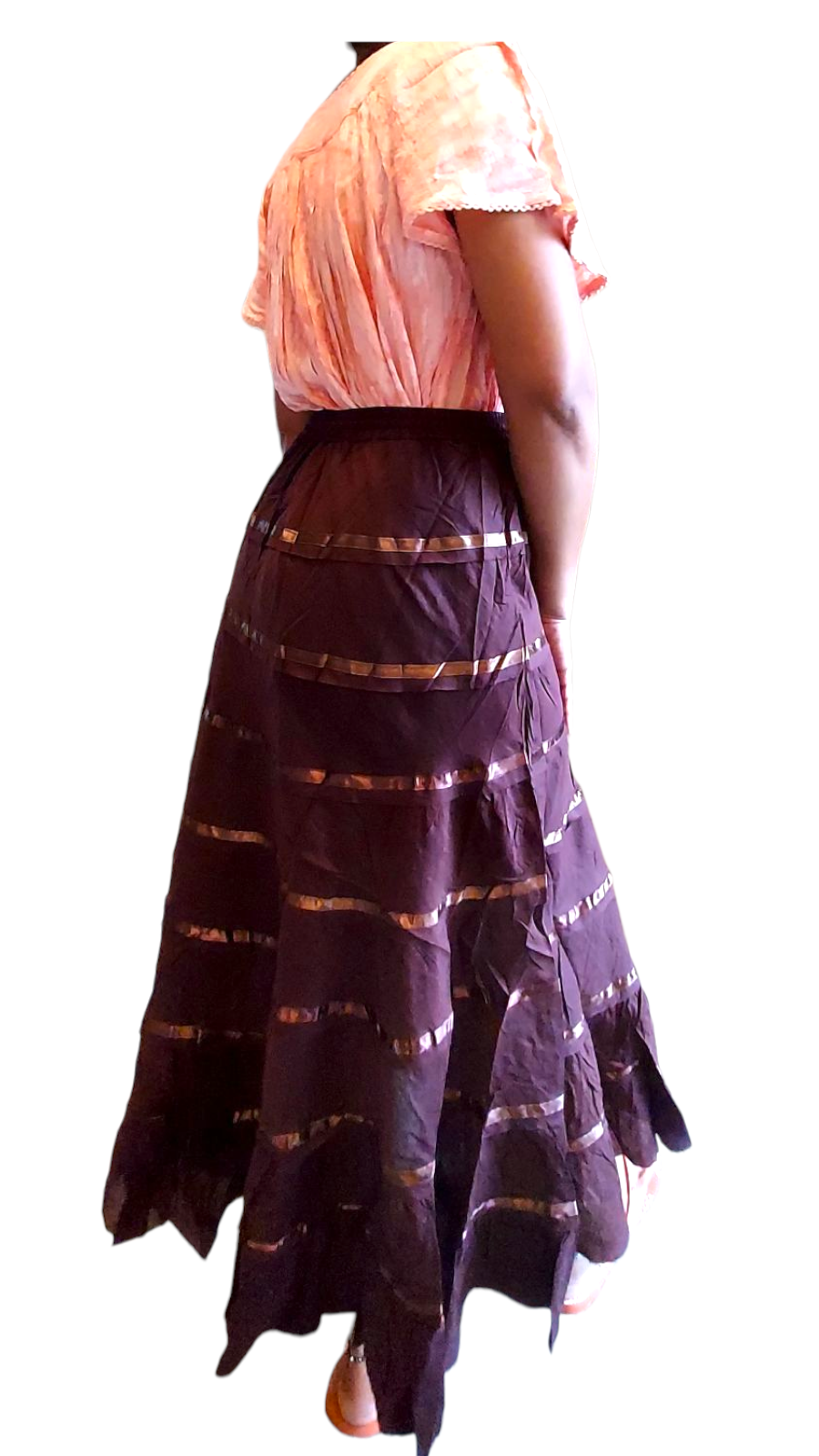 Long Tiered Cotton Skirt (SALE)
