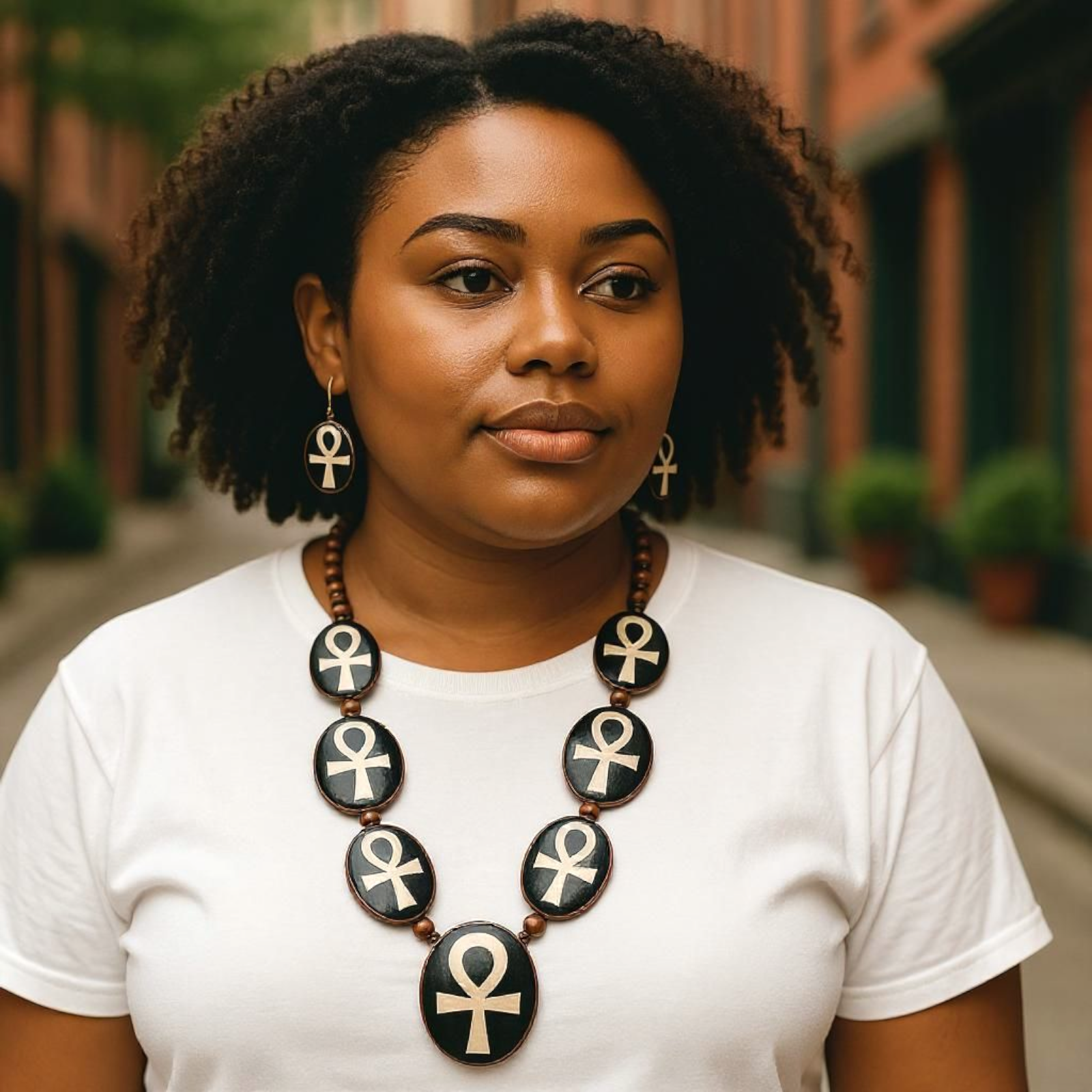 Necklace & Earrings Set - African Symbol