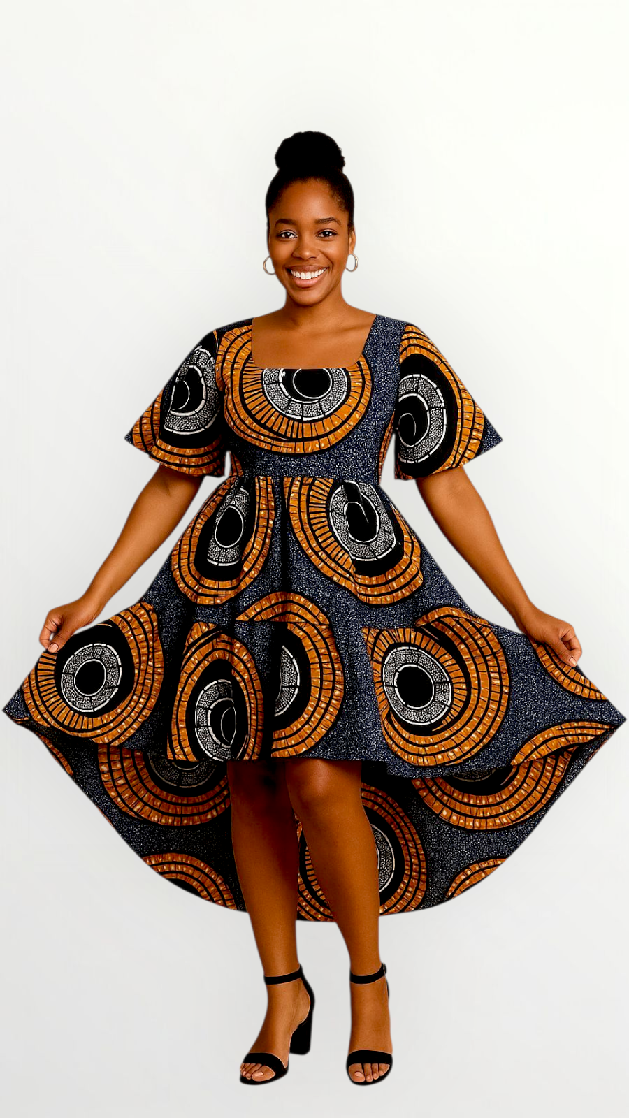 Women High/Low Flounce Dress -DRS045