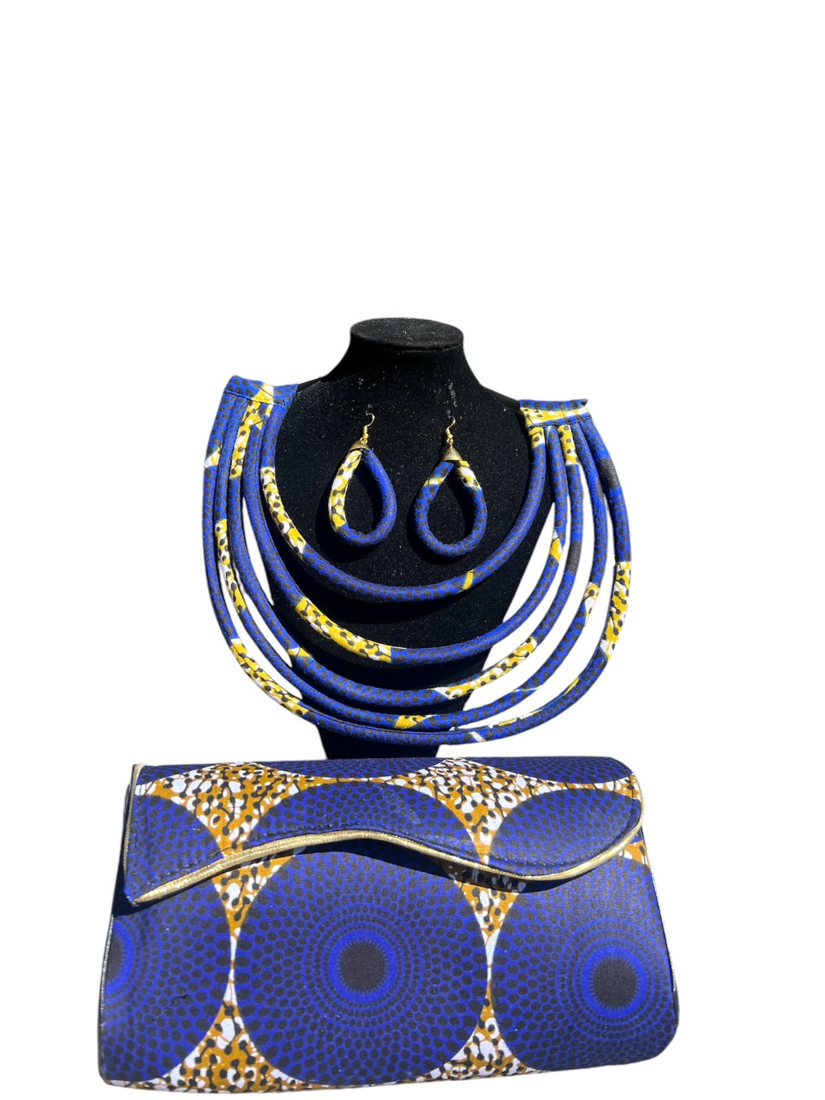 Clutch Bag & Ethnic Necklace Set /African Print /Ankara7