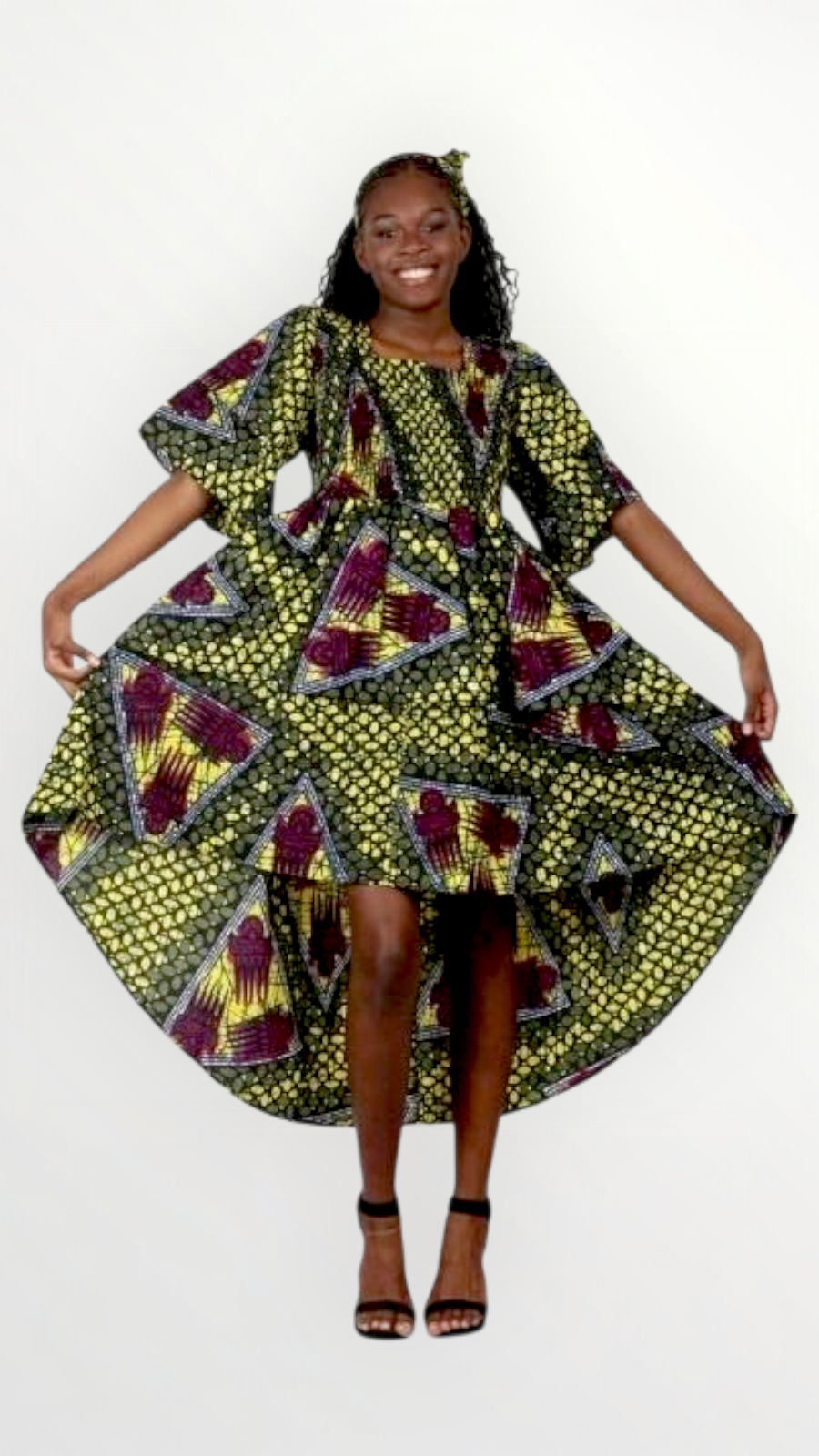 Women High/Low Flounce Dress -DRS045