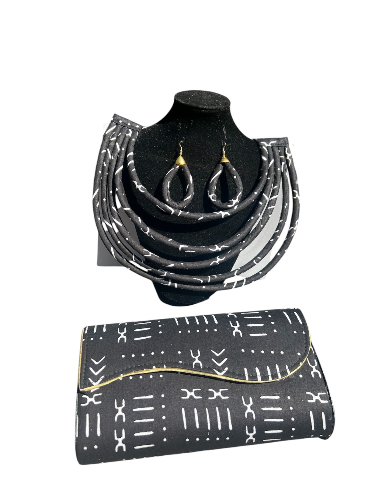 Clutch Bag & Ethnic Necklace Set /African Print /Ankara5