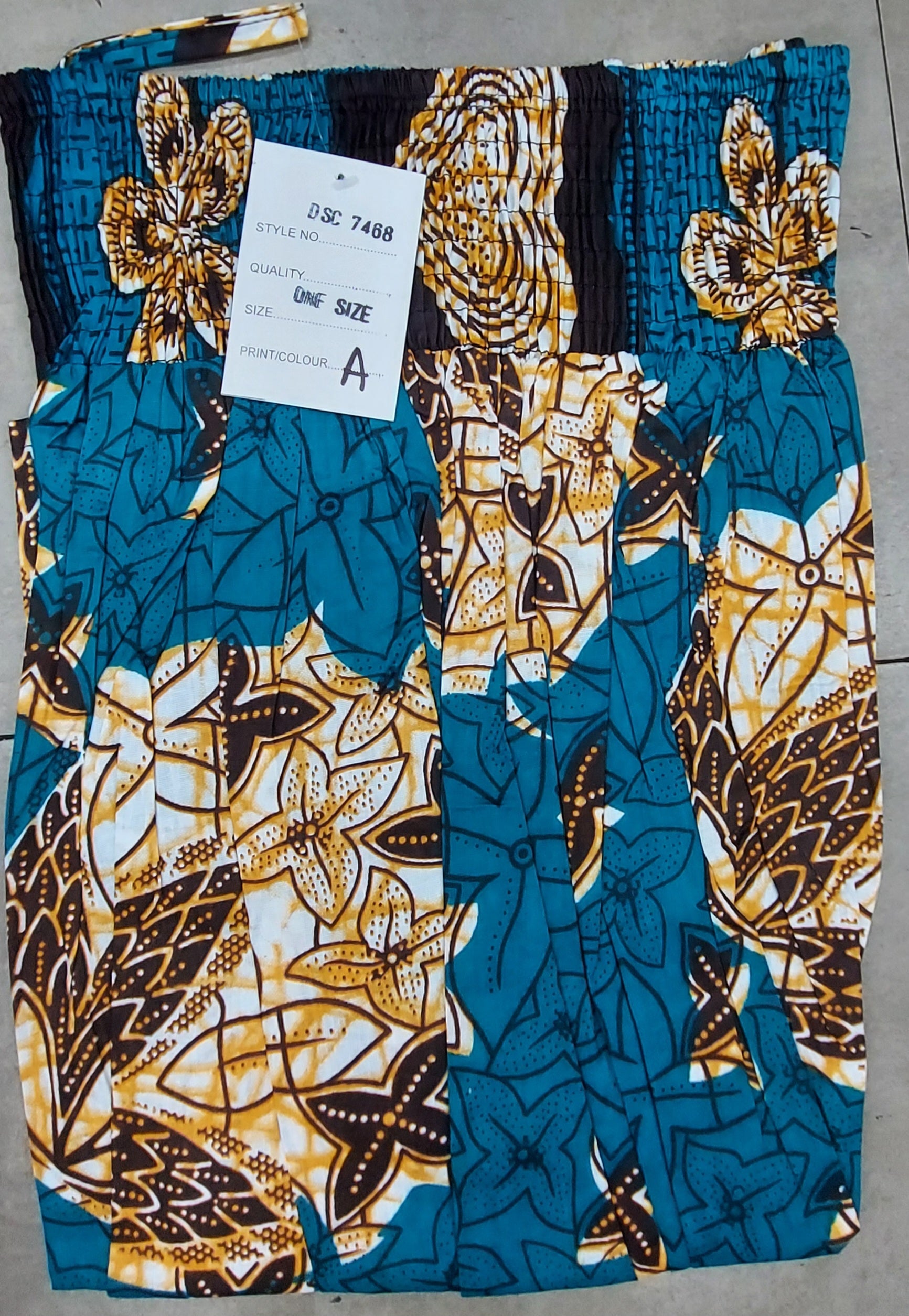 Cotton Printed Skirt - 7468 Blue