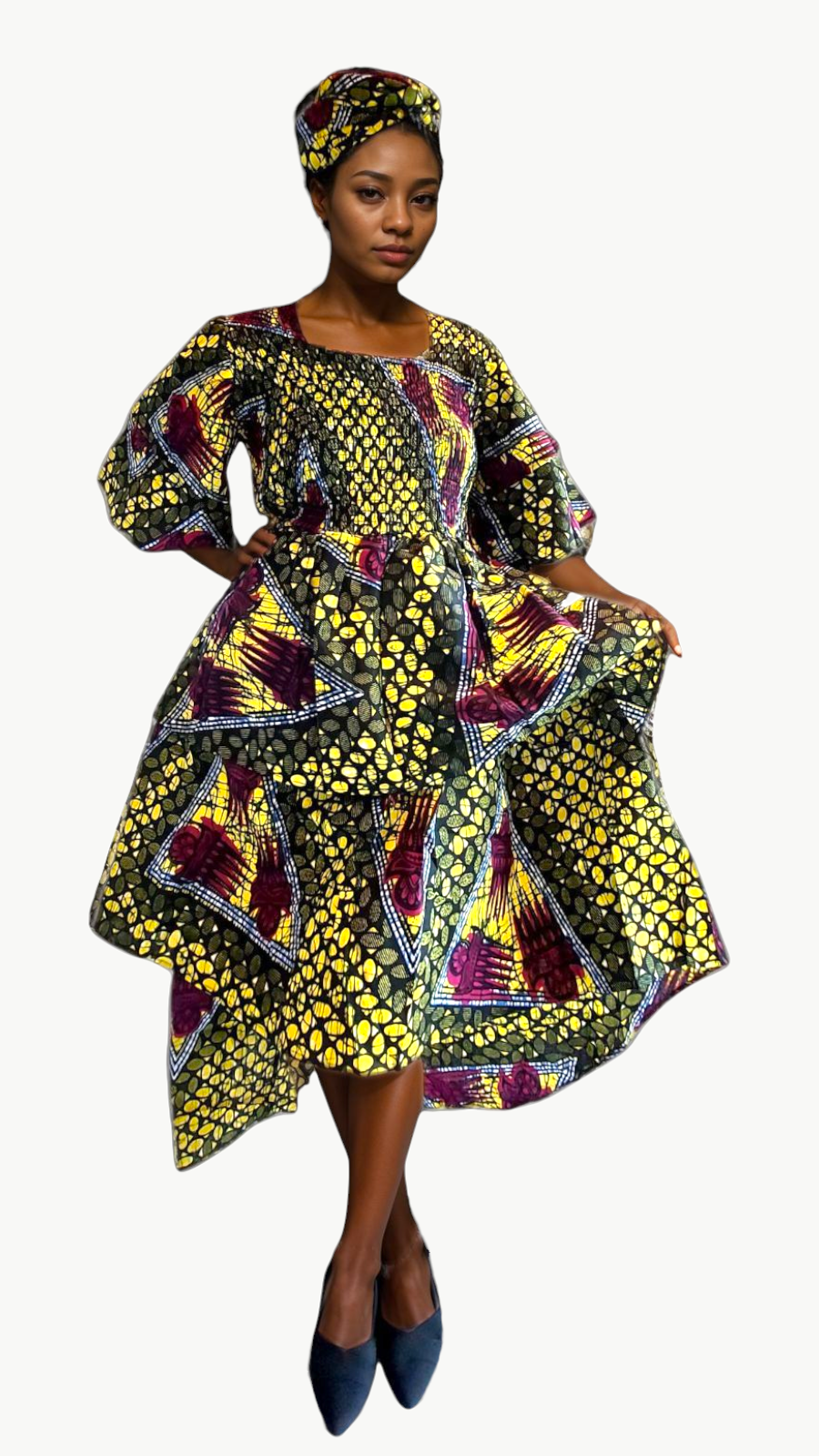 Women High/Low Flounce Dress -DRS045