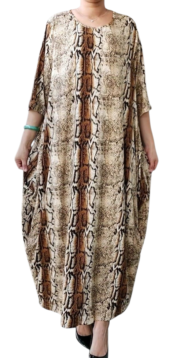 Bubble Dress/Snake Print-161